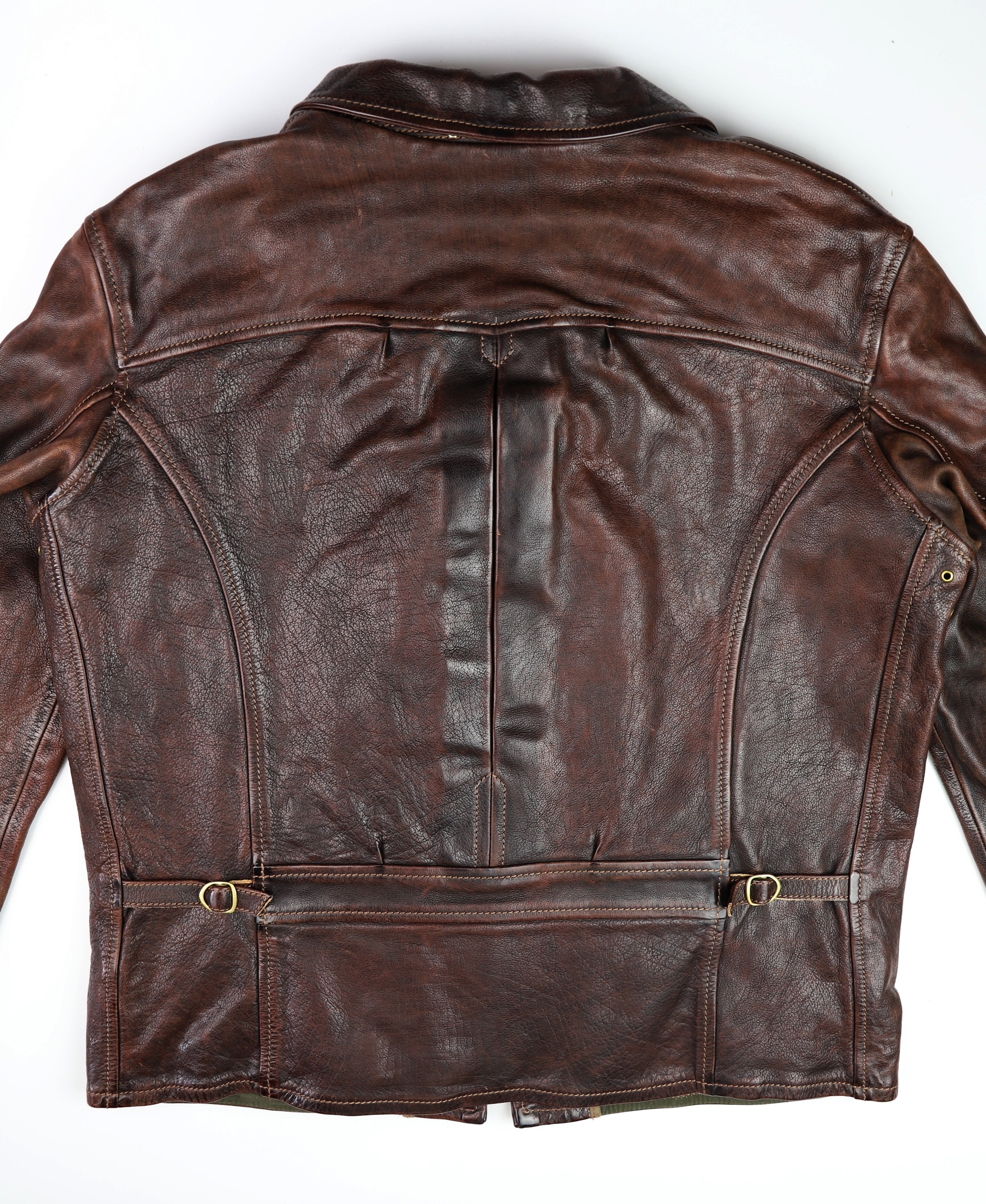 Thedi Memphis Half Belt, size 3XL, Hand Dyed Cocoa Toscano Buffalo