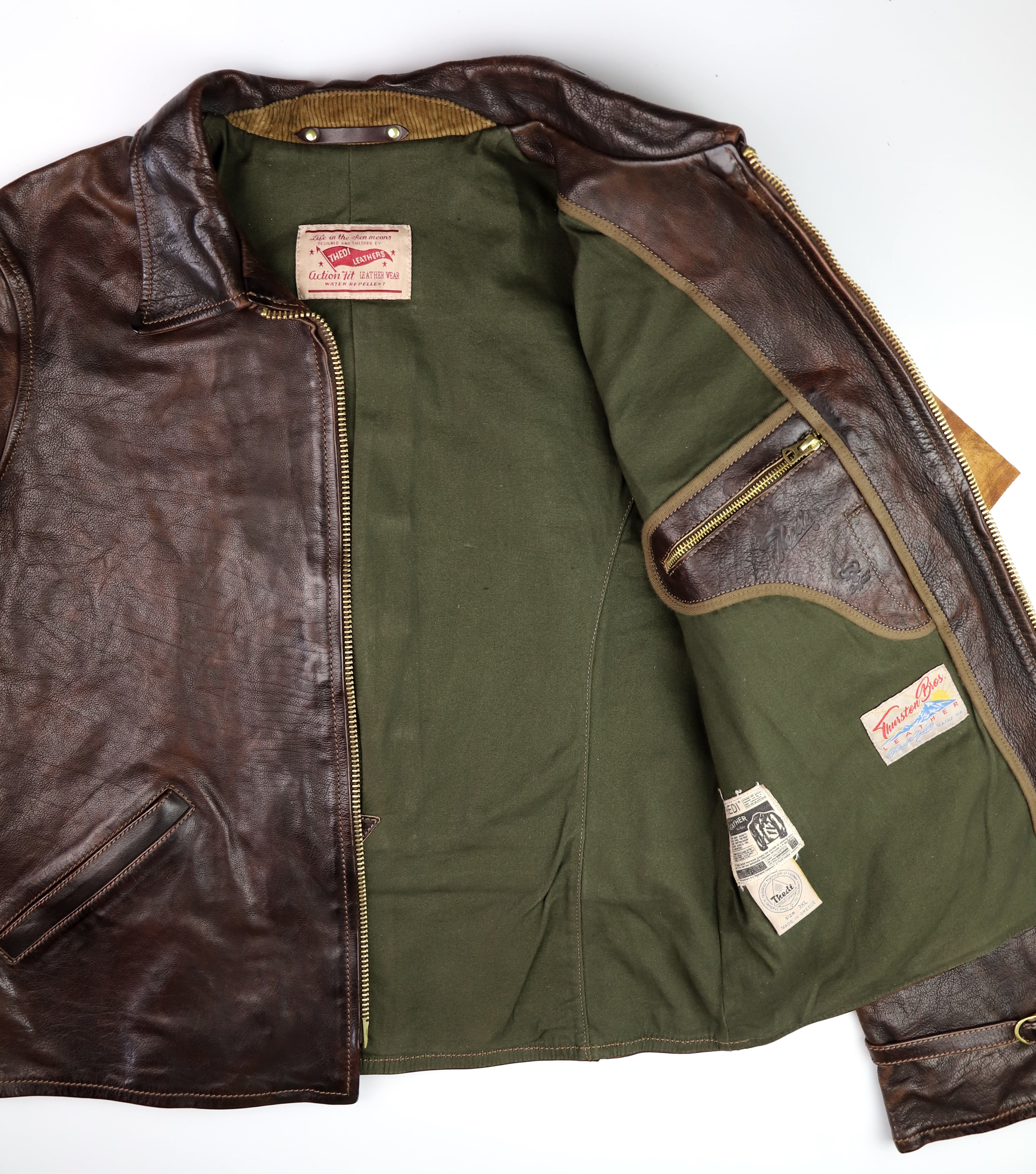 Thedi Memphis Half Belt, size 3XL, Hand Dyed Cocoa Toscano Buffalo