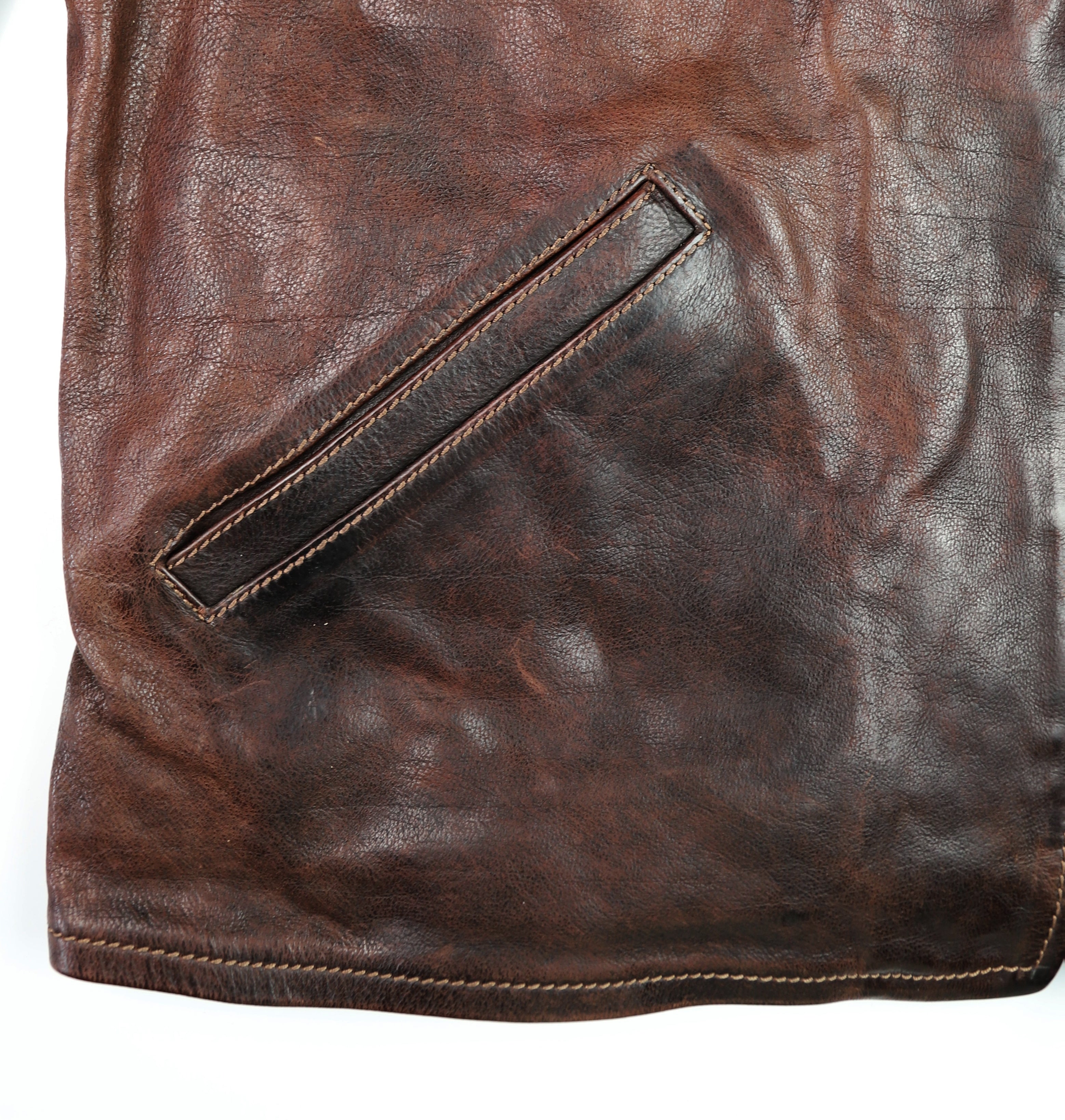 Thedi Memphis Half Belt, size 4XL, Hand Dyed Cocoa Toscano Buffalo