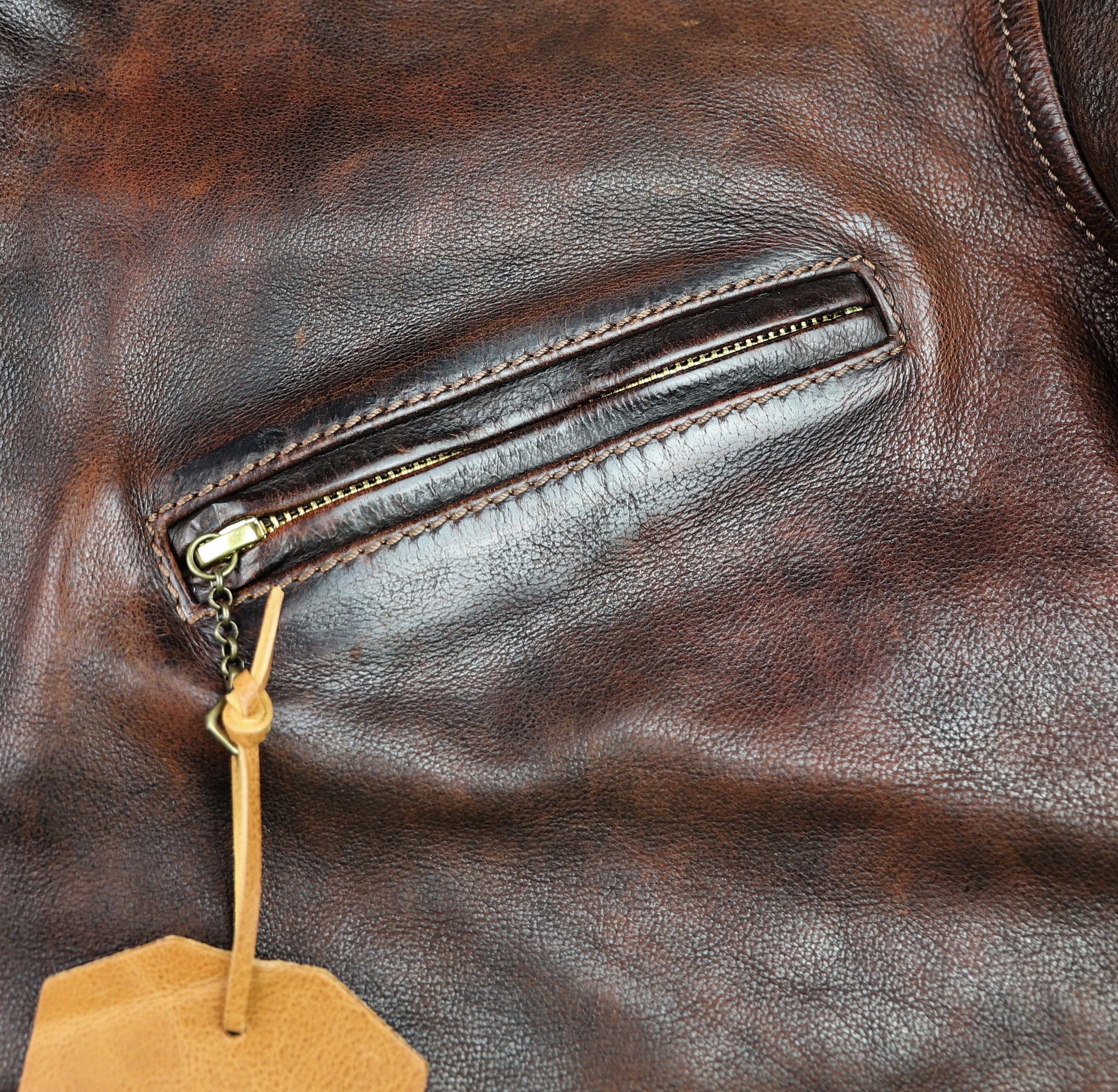 Thedi Memphis Half Belt, size 5XL, Hand Dyed Cocoa Buffalo