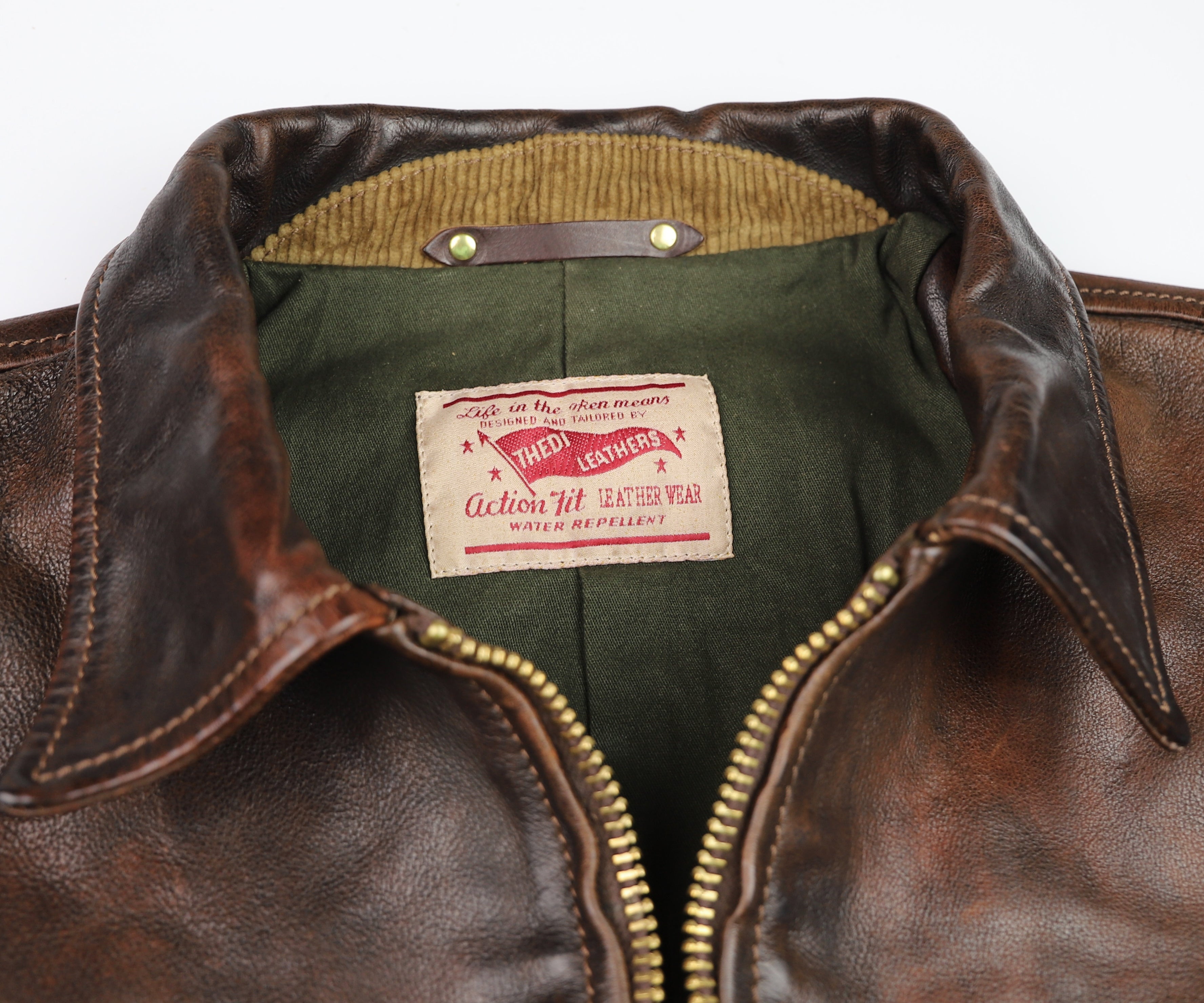 Thedi Memphis Half Belt, size 5XL, Hand Dyed Cocoa Buffalo