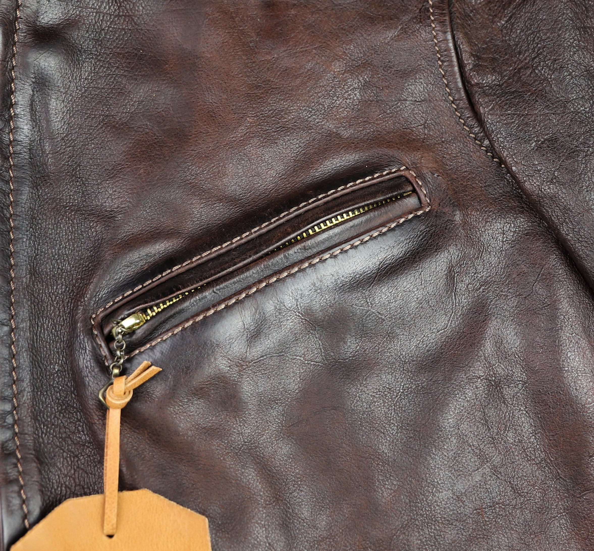 Thedi Memphis Half Belt, size Large, Hand Dyed Cocoa Toscano Buffalo