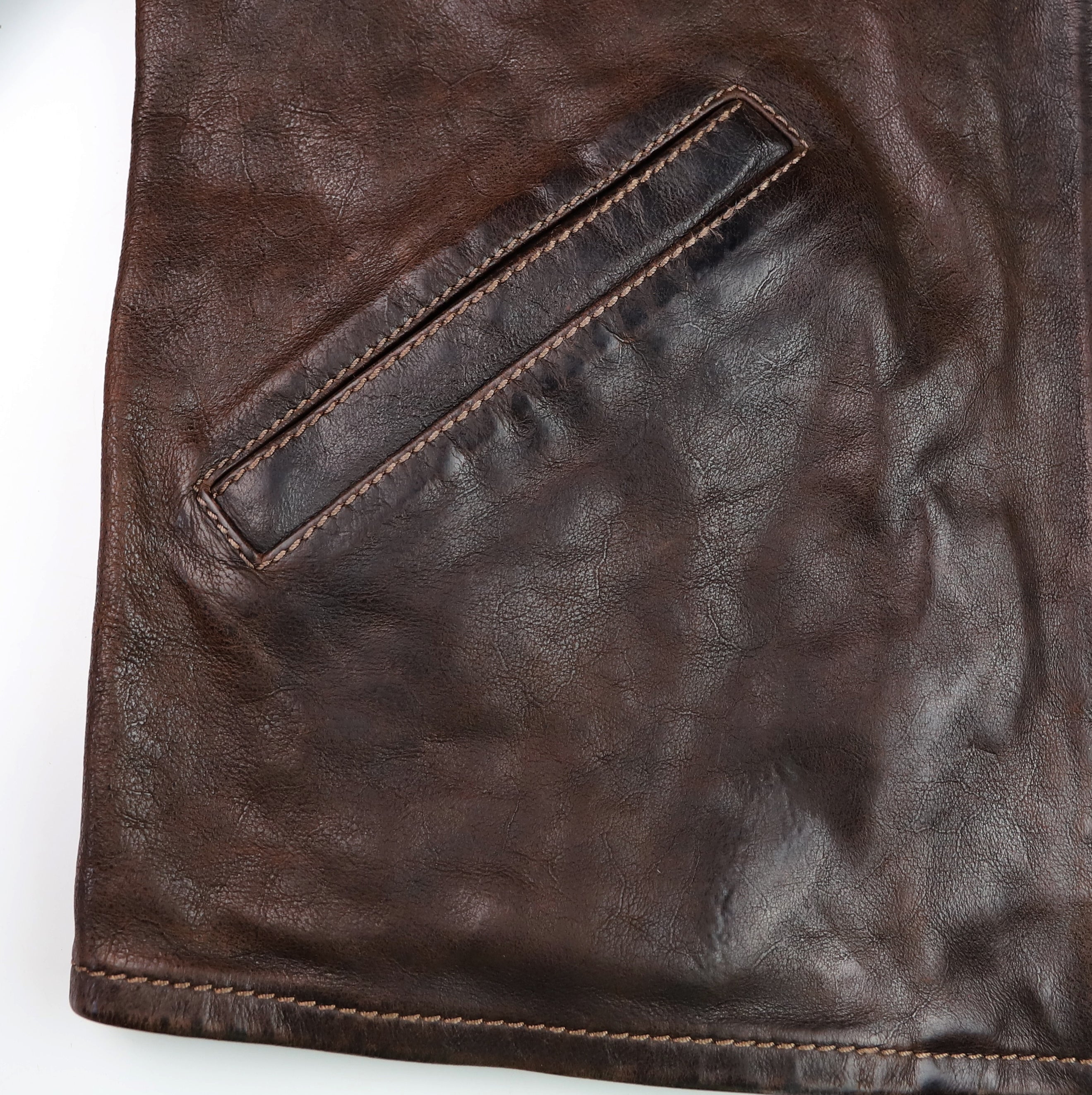 Thedi Memphis Half Belt, size Large, Hand Dyed Cocoa Toscano Buffalo