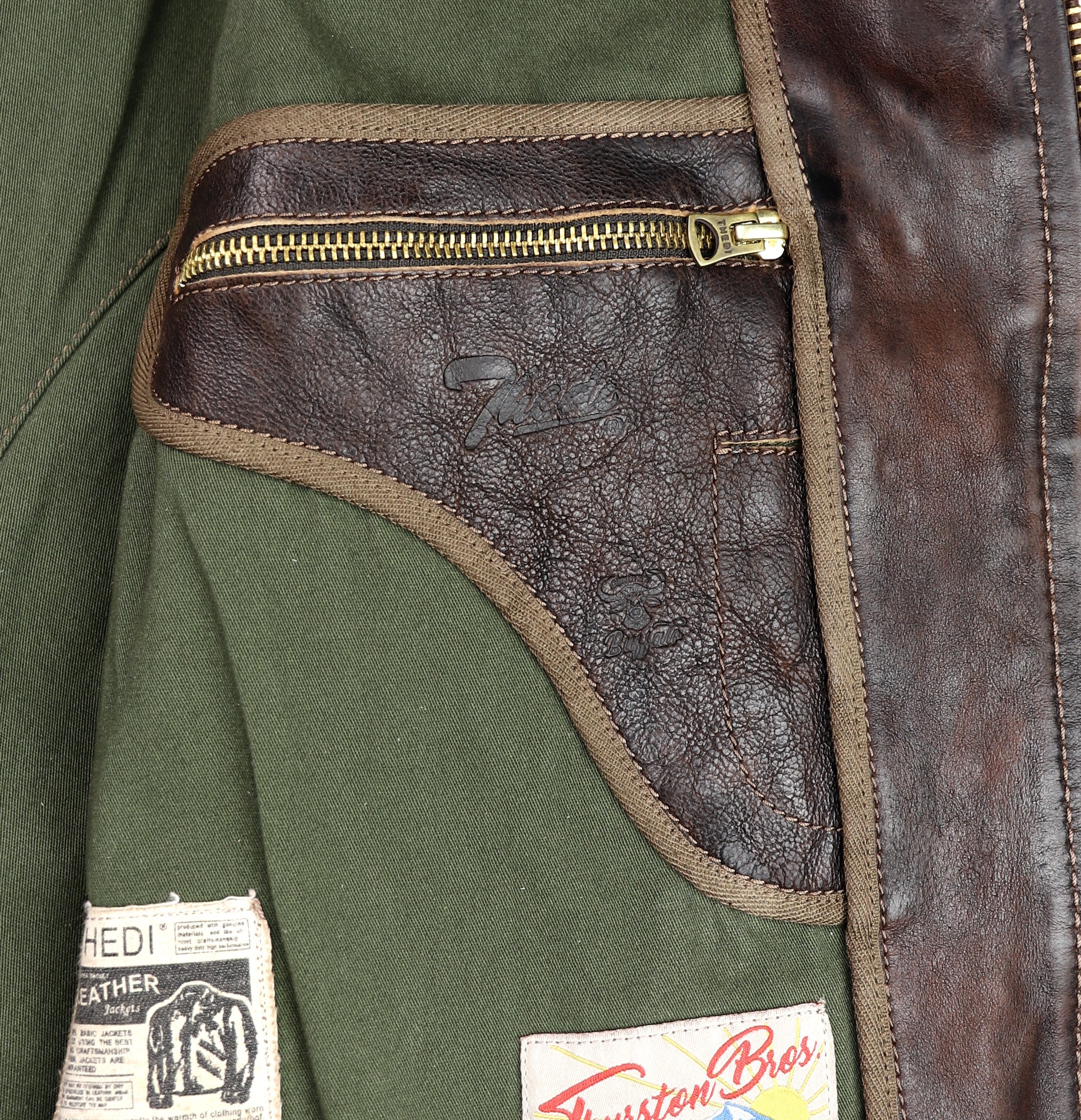 Thedi Memphis Half Belt, size Large, Hand Dyed Cocoa Toscano Buffalo