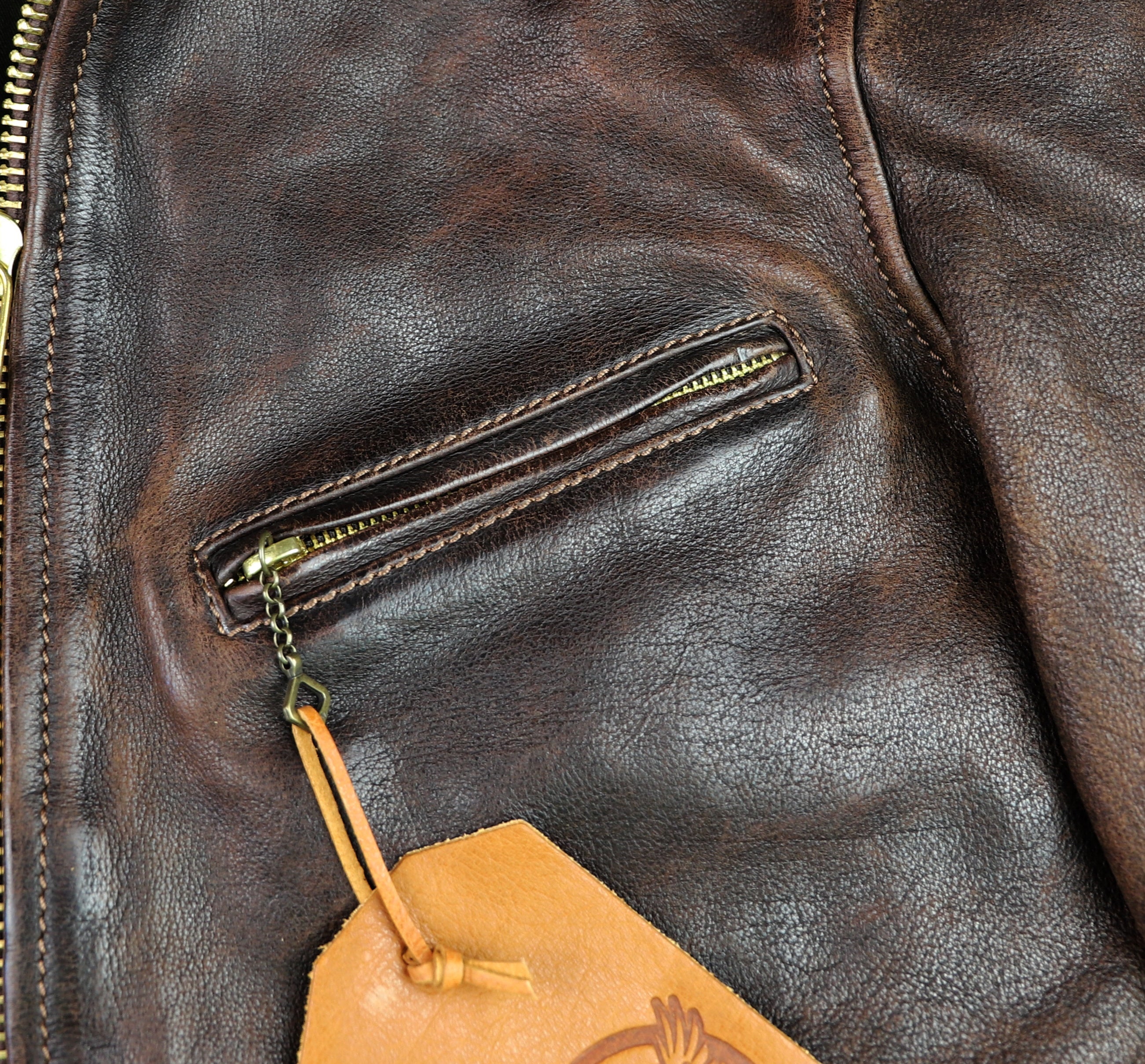 Thedi Memphis Half Belt, size Medium, Hand Dyed Cocoa Toscano Buffalo