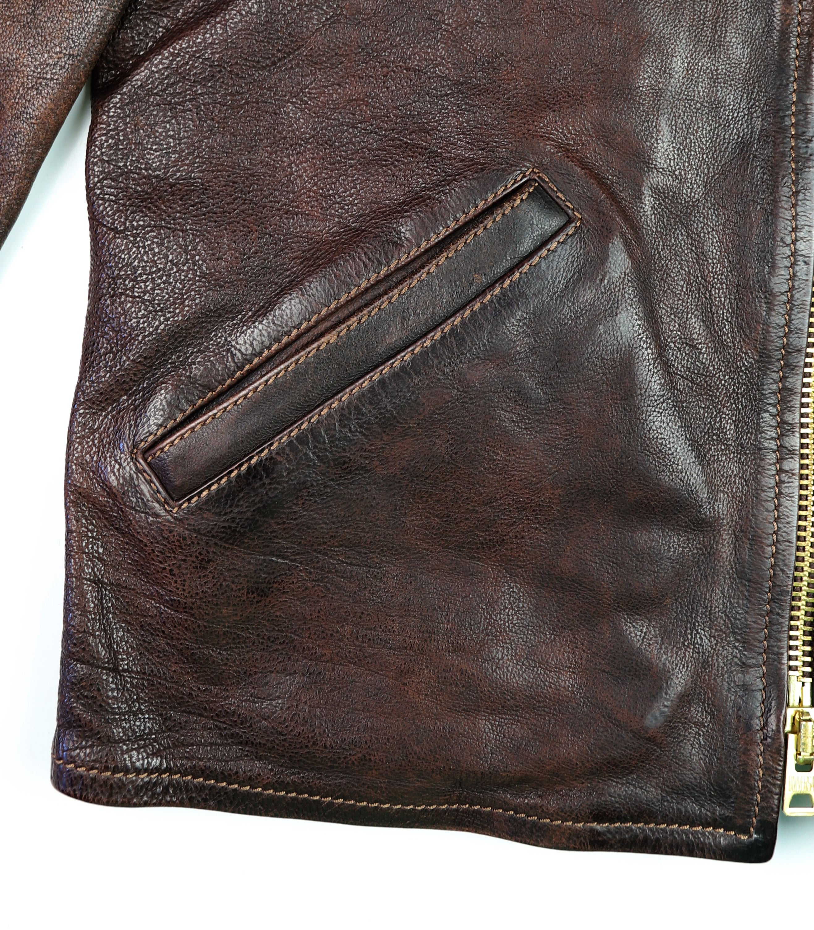 Thedi Memphis Half Belt, size Medium, Hand Dyed Cocoa Toscano Buffalo