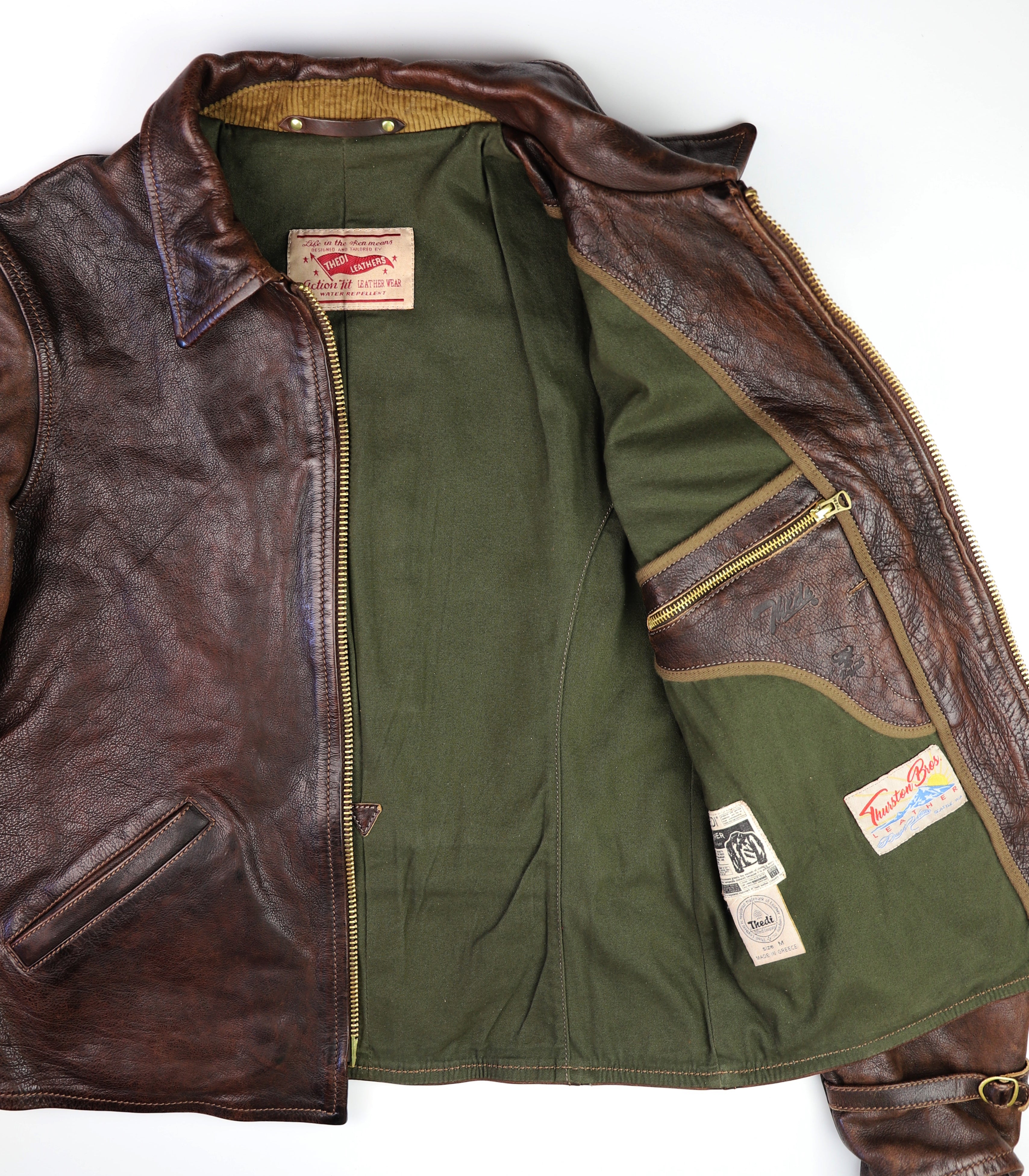 Thedi Memphis Half Belt, size Medium, Hand Dyed Cocoa Toscano Buffalo