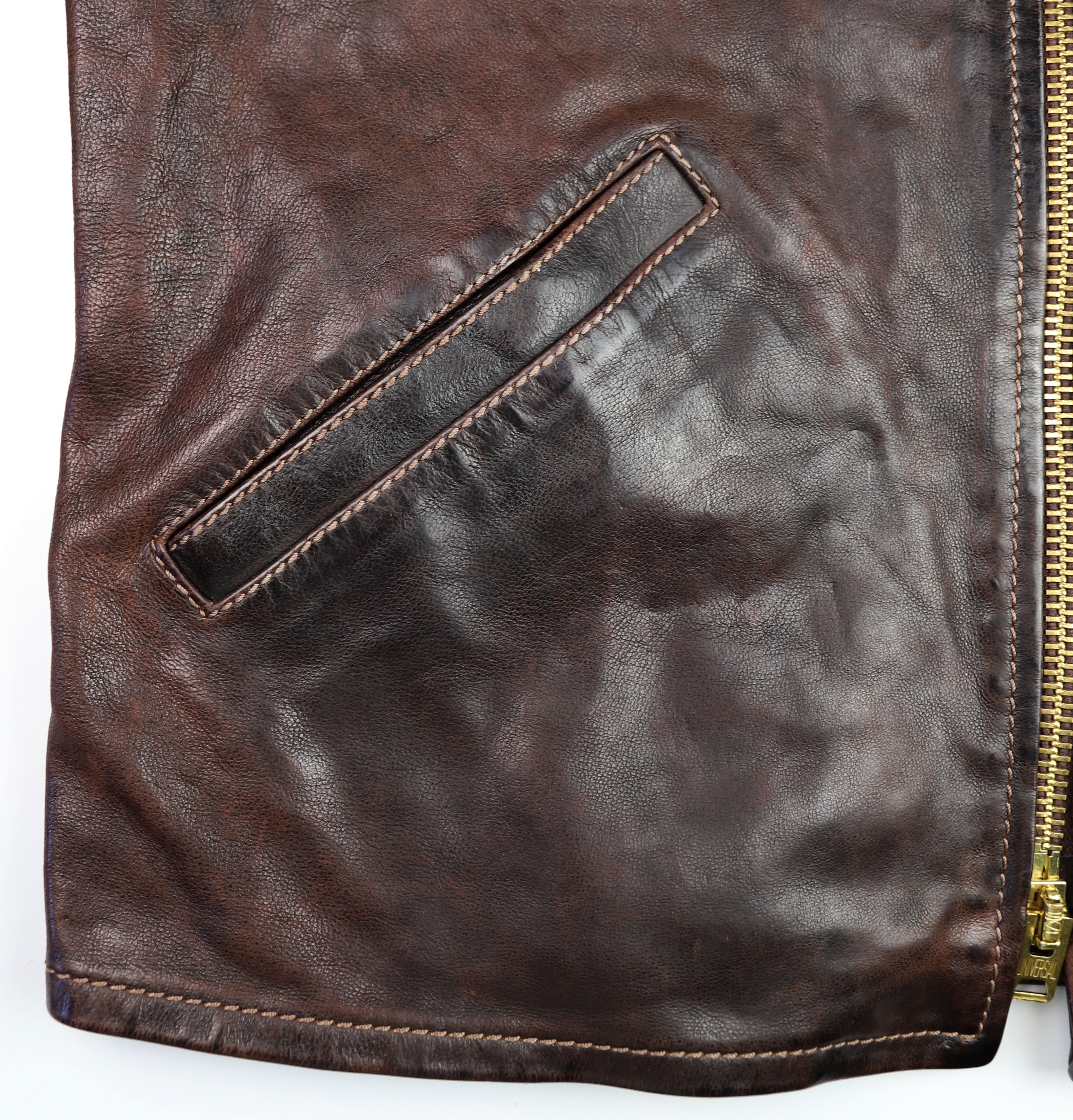 Thedi Memphis Half Belt, size XL, Hand Dyed Cocoa Toscano