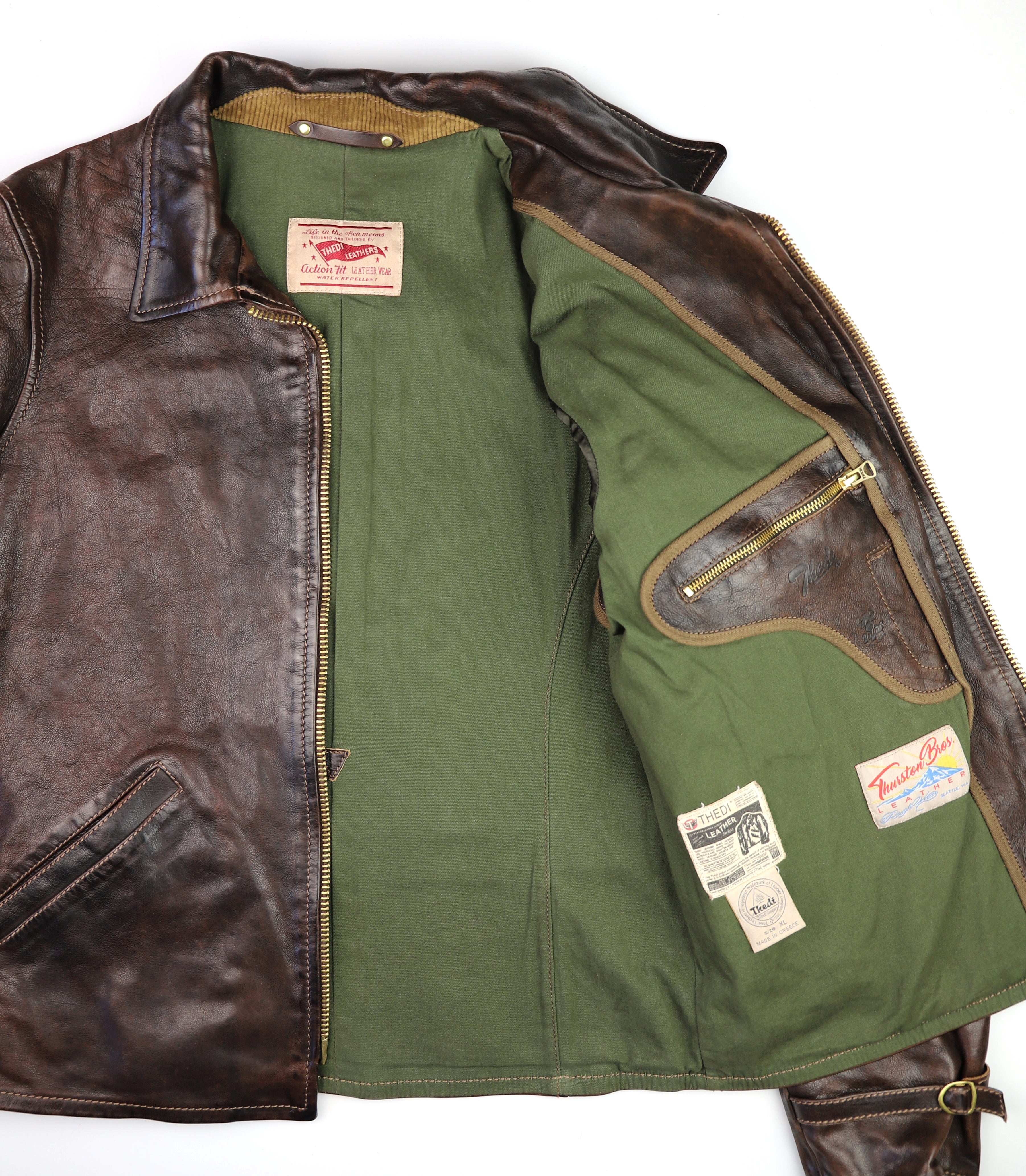 Thedi Memphis Half Belt, size XL, Hand Dyed Cocoa Toscano