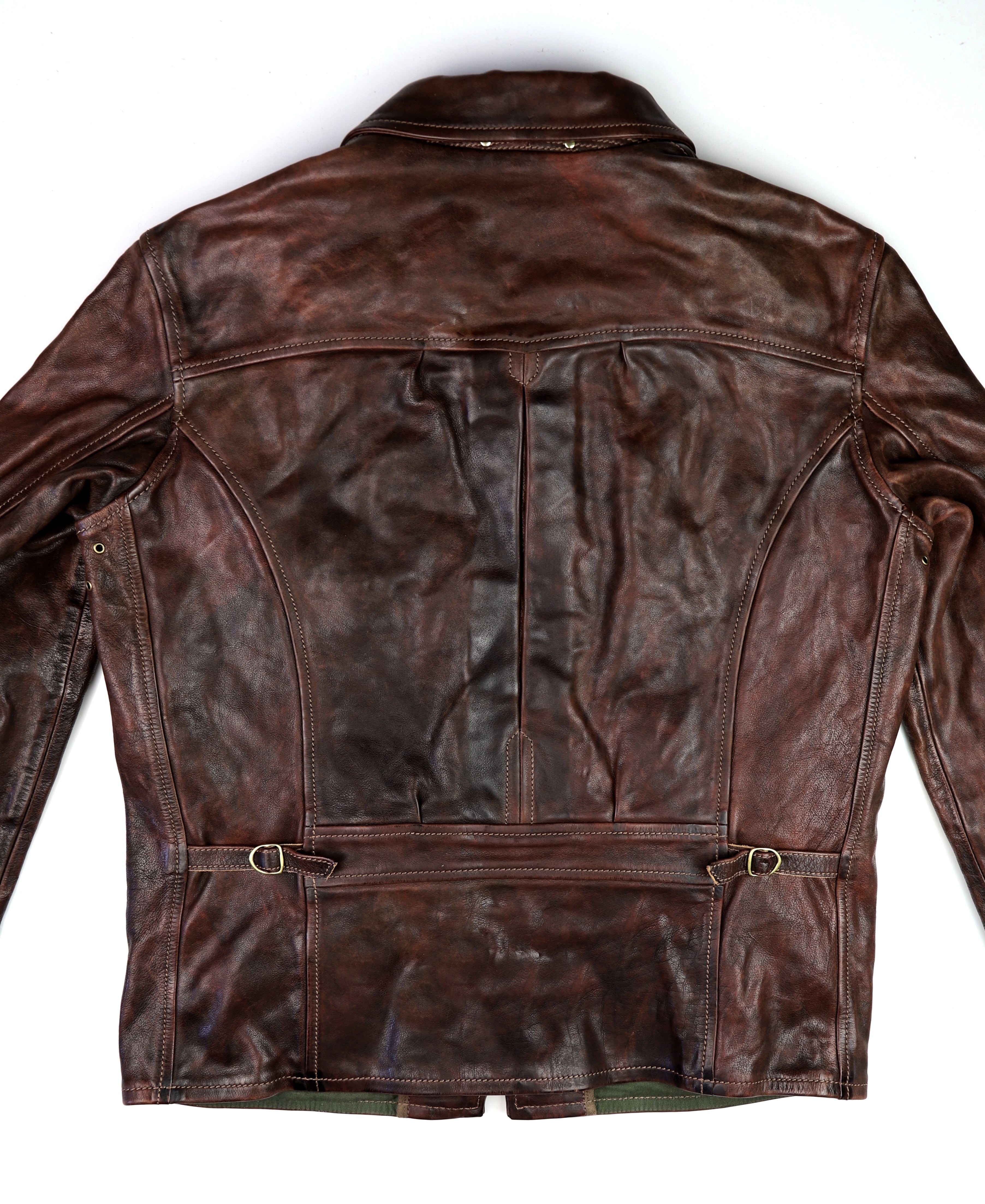 Thedi Memphis Half Belt, size XL, Hand Dyed Cocoa Toscano