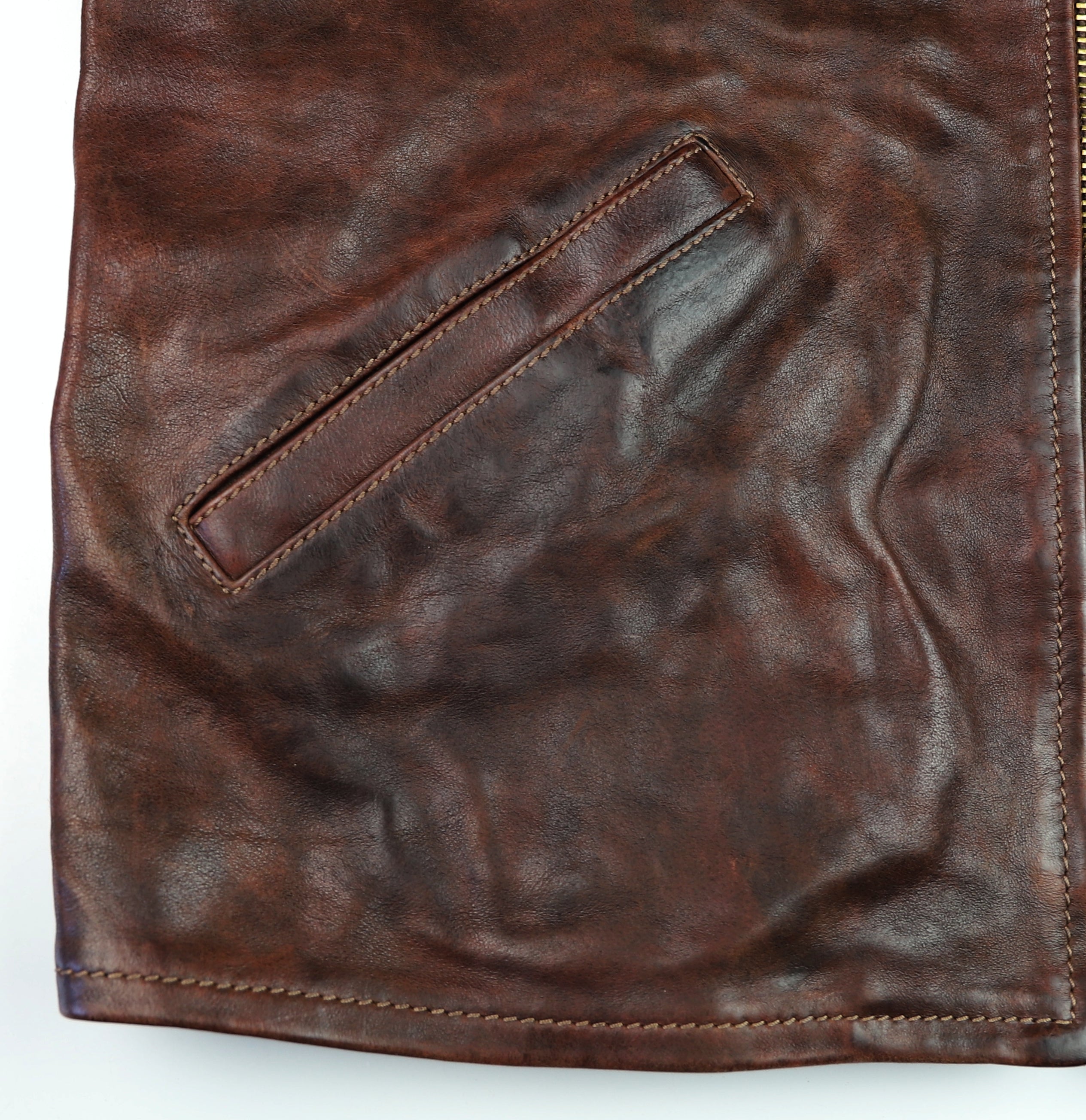 Thedi Memphis Half Belt, size XL, Hand Dyed Cocoa Toscano