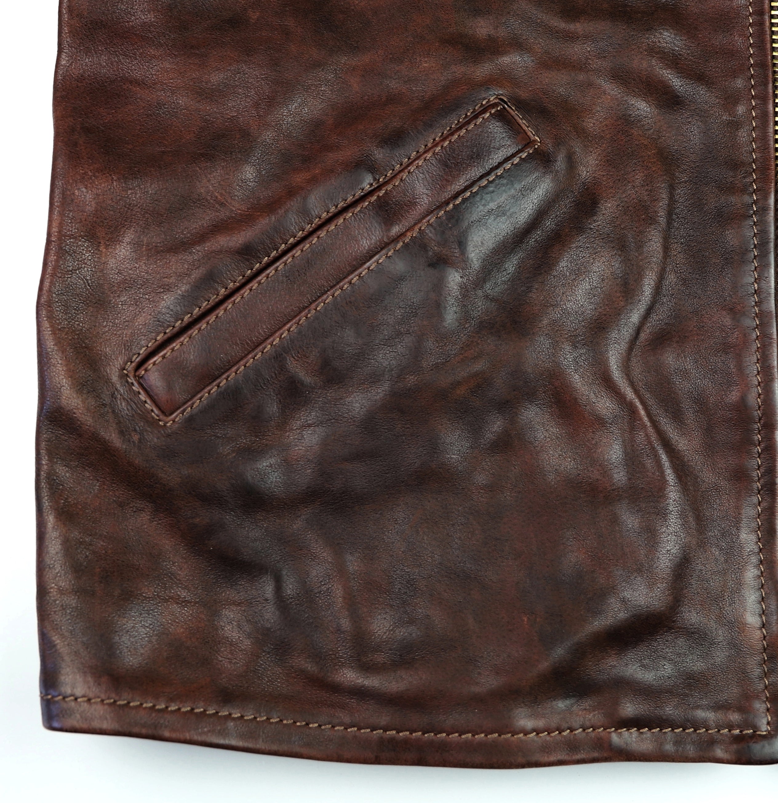 Thedi Memphis Half Belt, size XL, Hand Dyed Cocoa Toscano