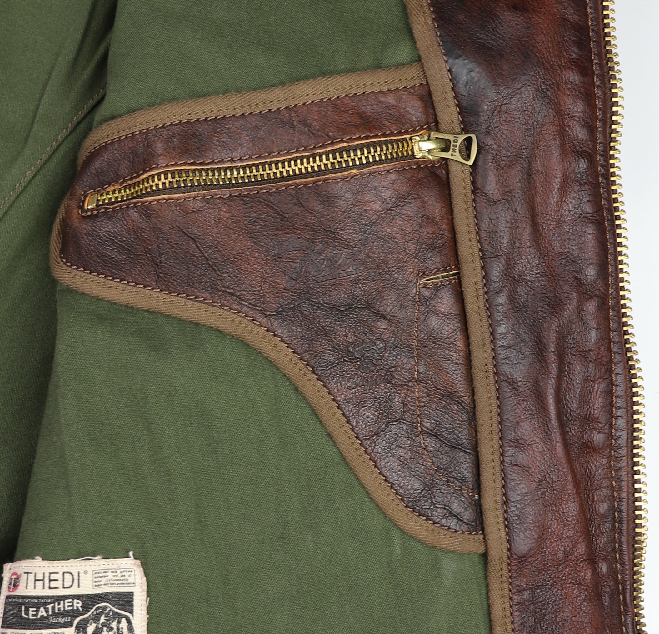 Thedi Memphis Half Belt, size XL, Hand Dyed Cocoa Toscano