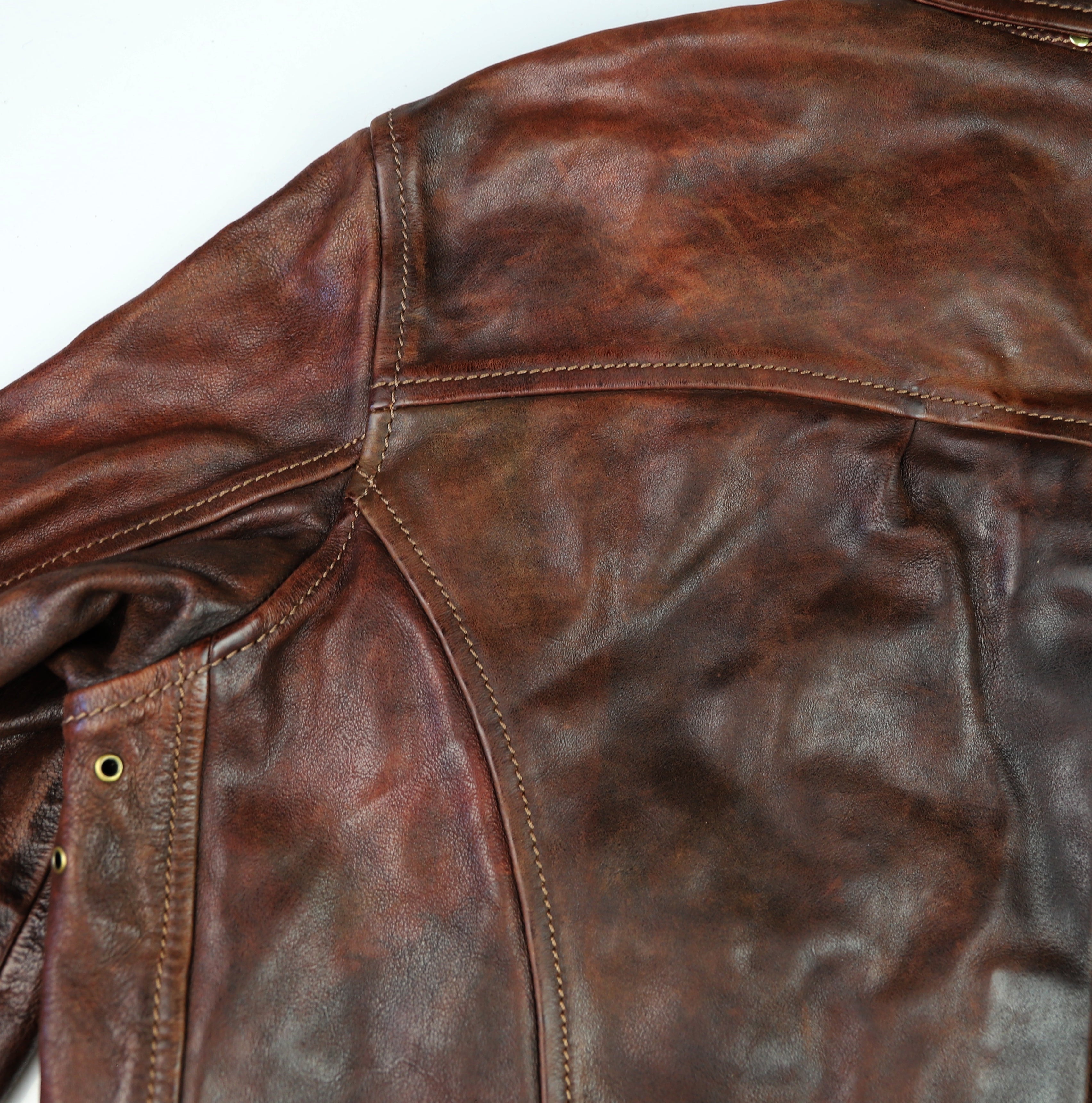 Thedi Memphis Half Belt, size XL, Hand Dyed Cocoa Toscano