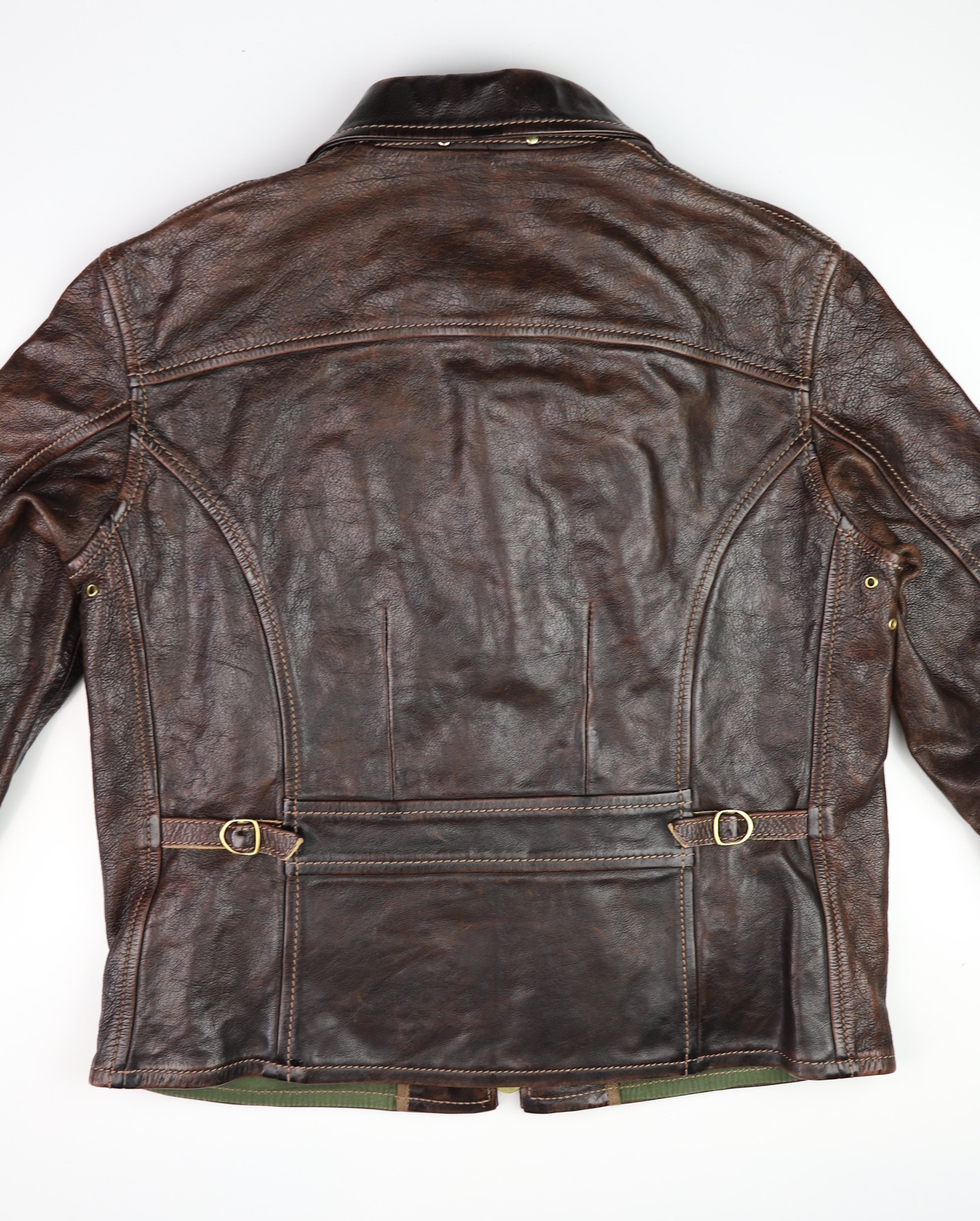 Thedi Memphis Half Belt, Women's Large, Hand Dyed Cocoa Toscano Buffalo