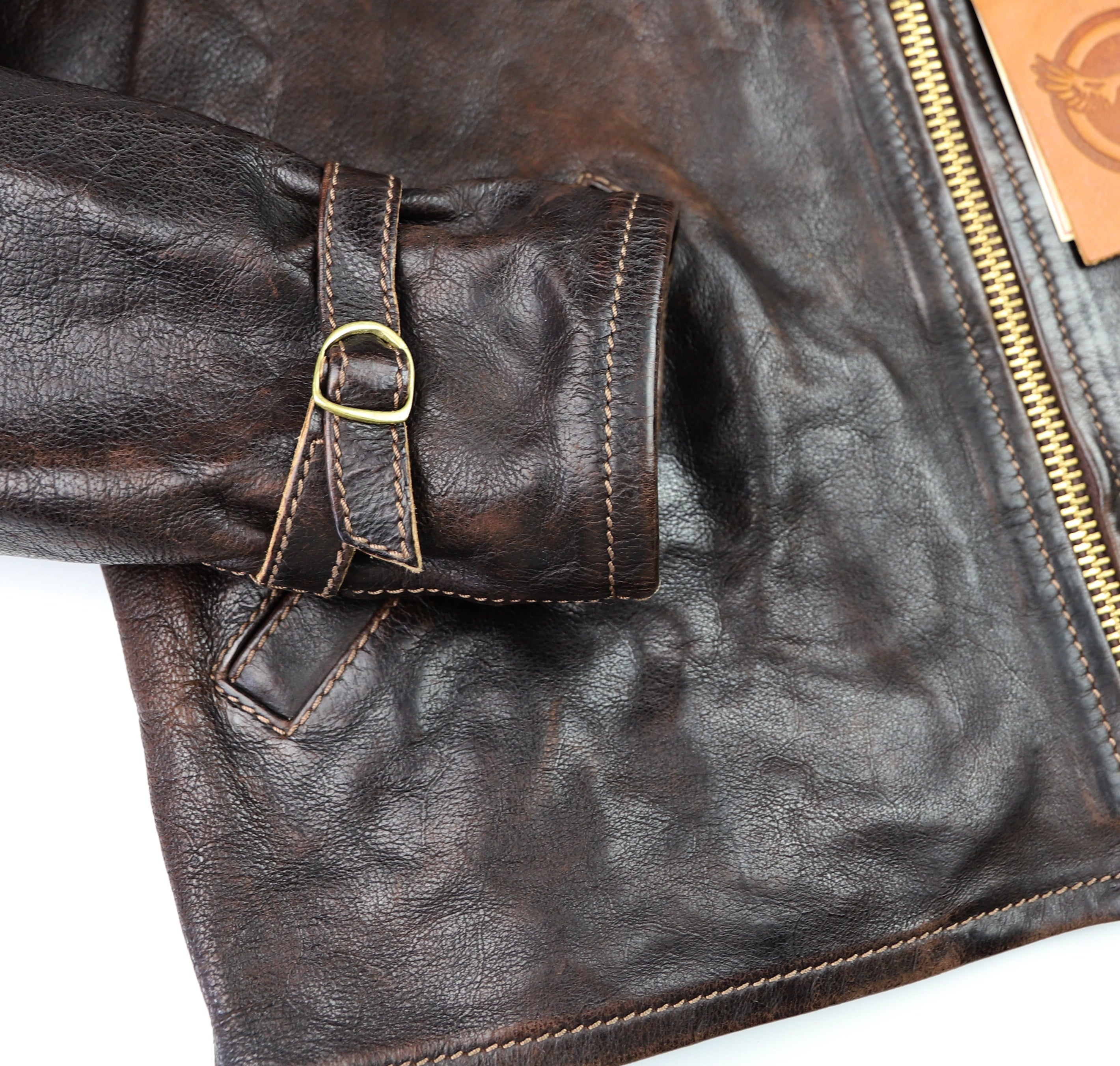 Thedi Memphis Half Belt, Women's Large, Hand Dyed Cocoa Toscano Buffalo