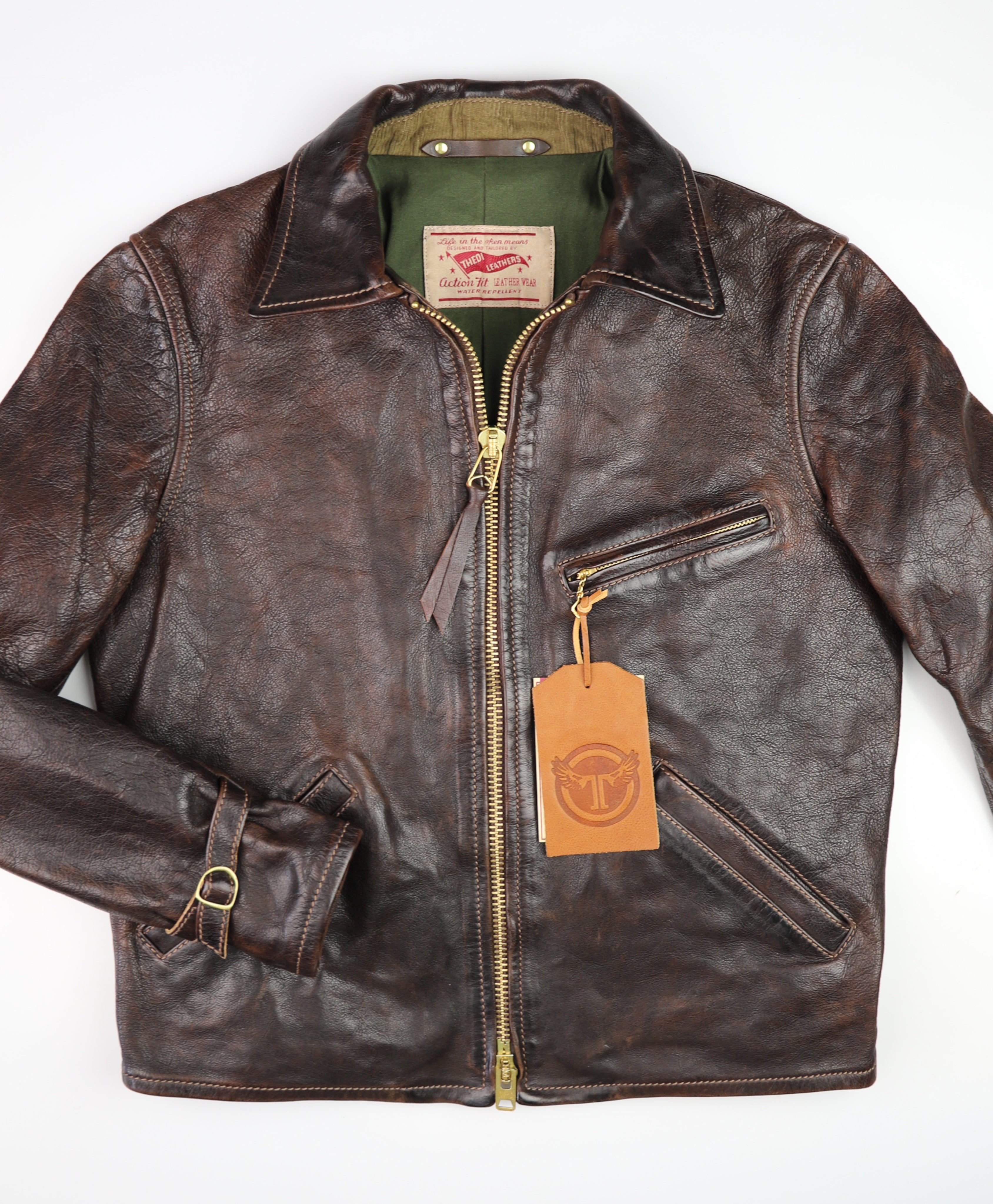 Thedi Memphis Half Belt, Women's Large, Hand Dyed Cocoa Toscano Buffalo