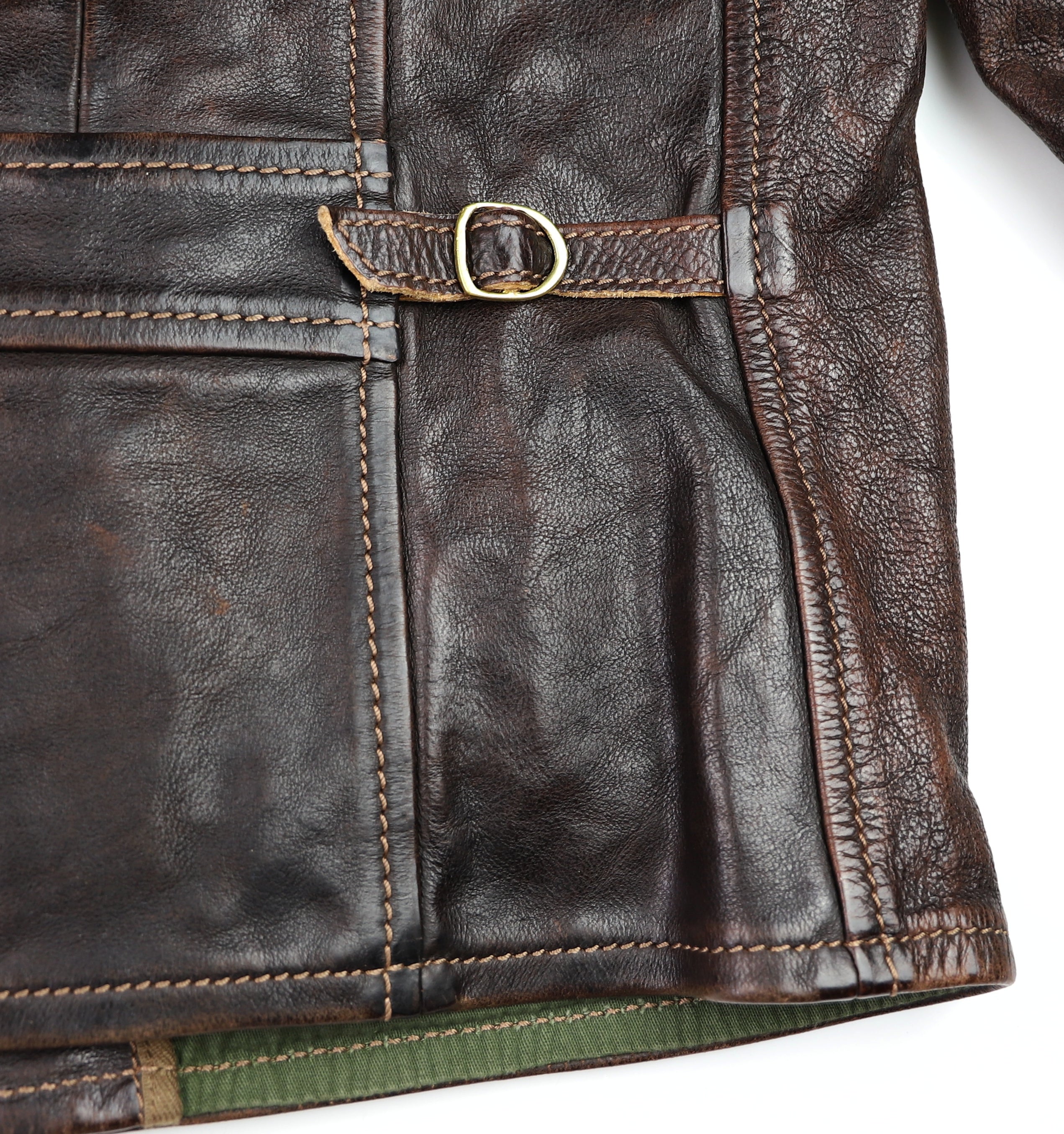 Thedi Memphis Half Belt, Women's Large, Hand Dyed Cocoa Toscano Buffalo