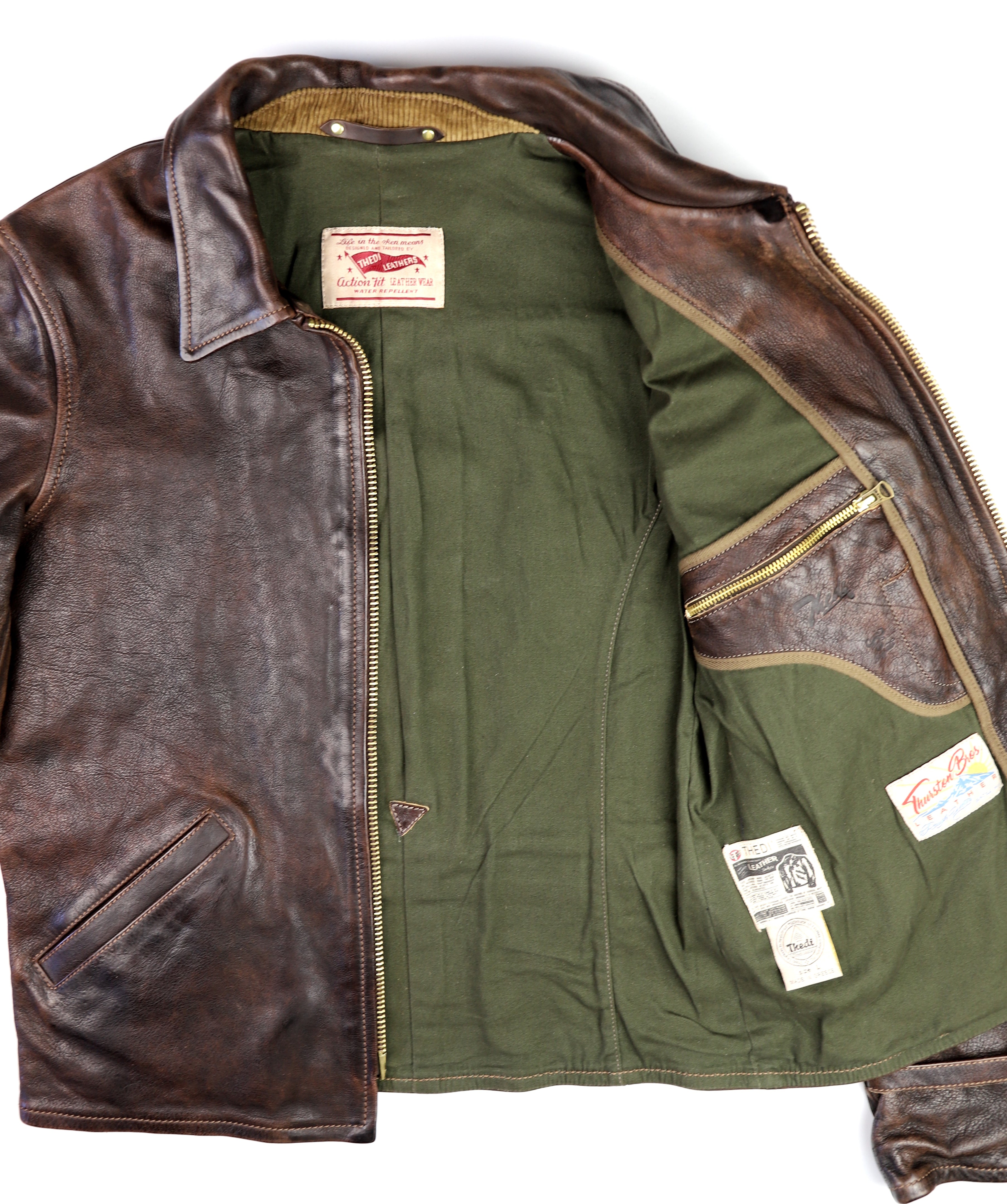 Thedi Memphis Half Belt, size Large, Hand Dyed Cocoa Toscano Buffalo