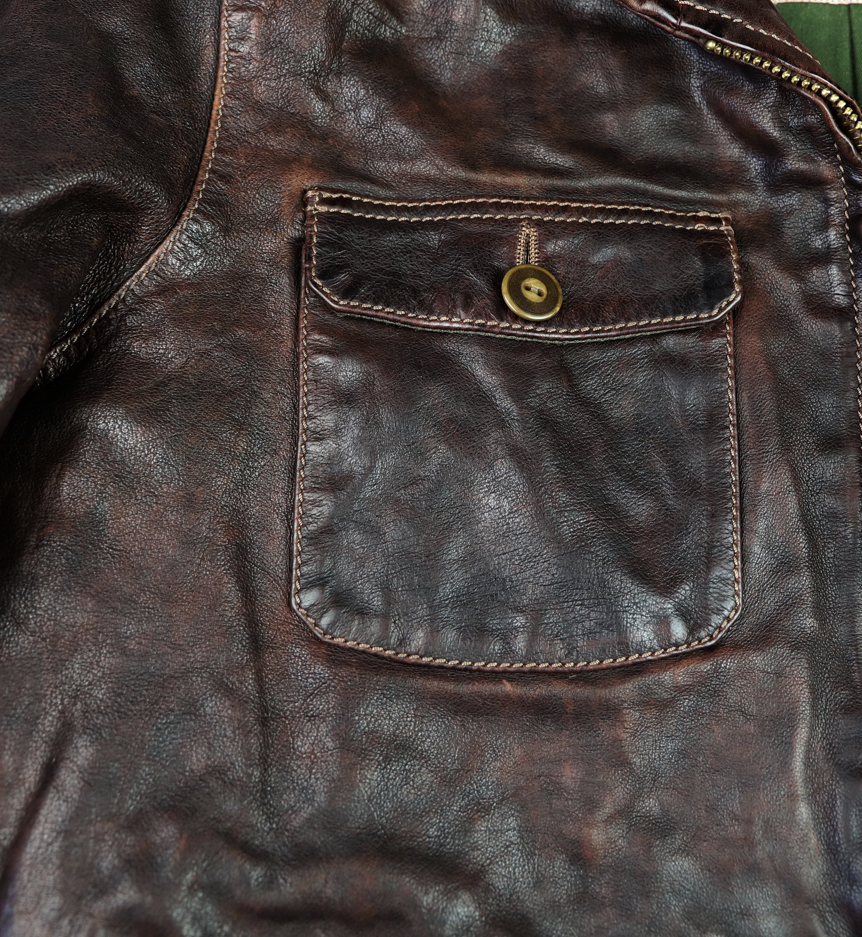 Thedi Atlas Deluxe Half Belt, size XXL, Hand Dyed Cocoa Toscano