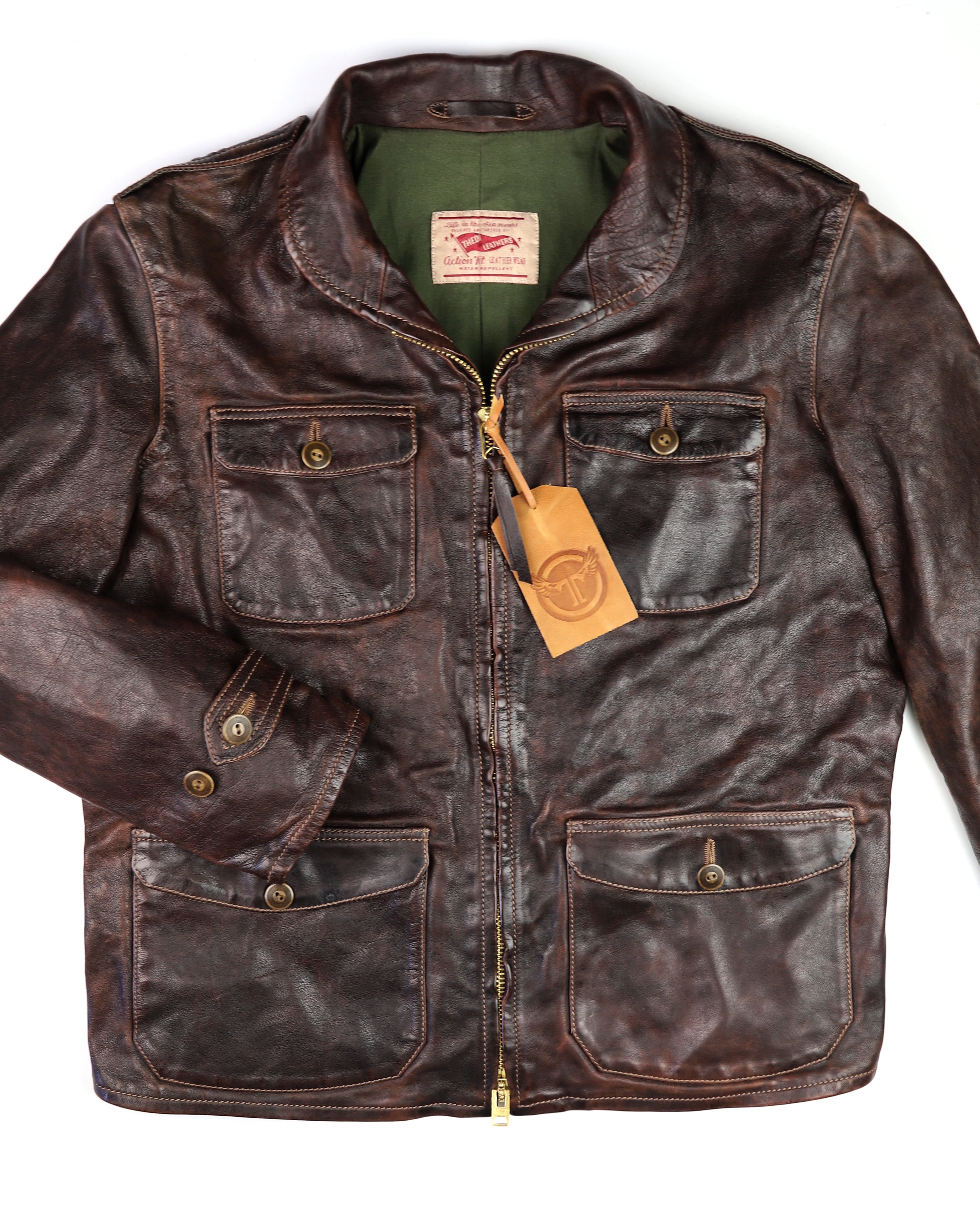 Thedi Atlas Deluxe Half Belt, size XXL, Hand Dyed Cocoa Toscano