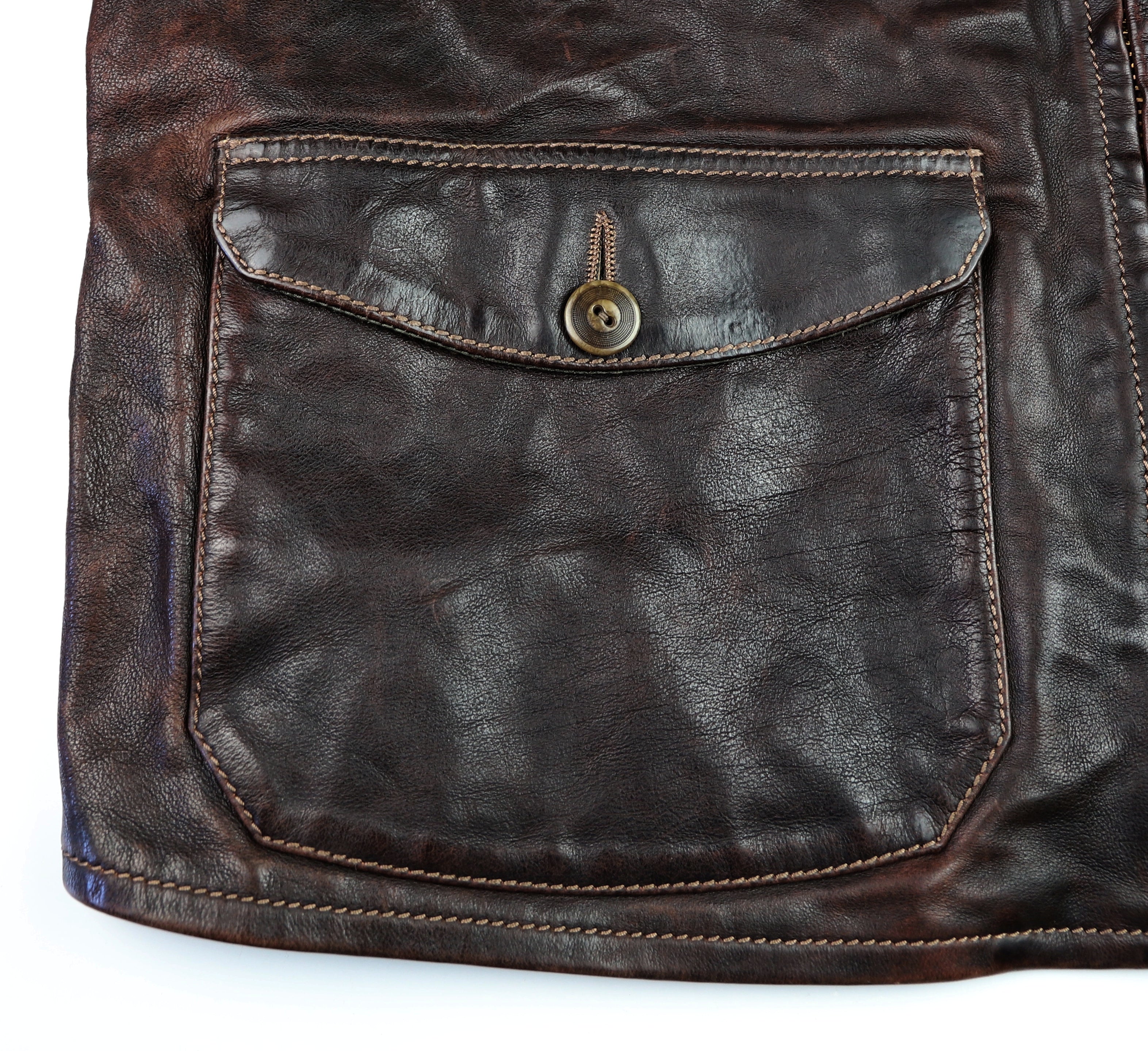 Thedi Atlas Deluxe Half Belt, size XXL, Hand Dyed Cocoa Toscano