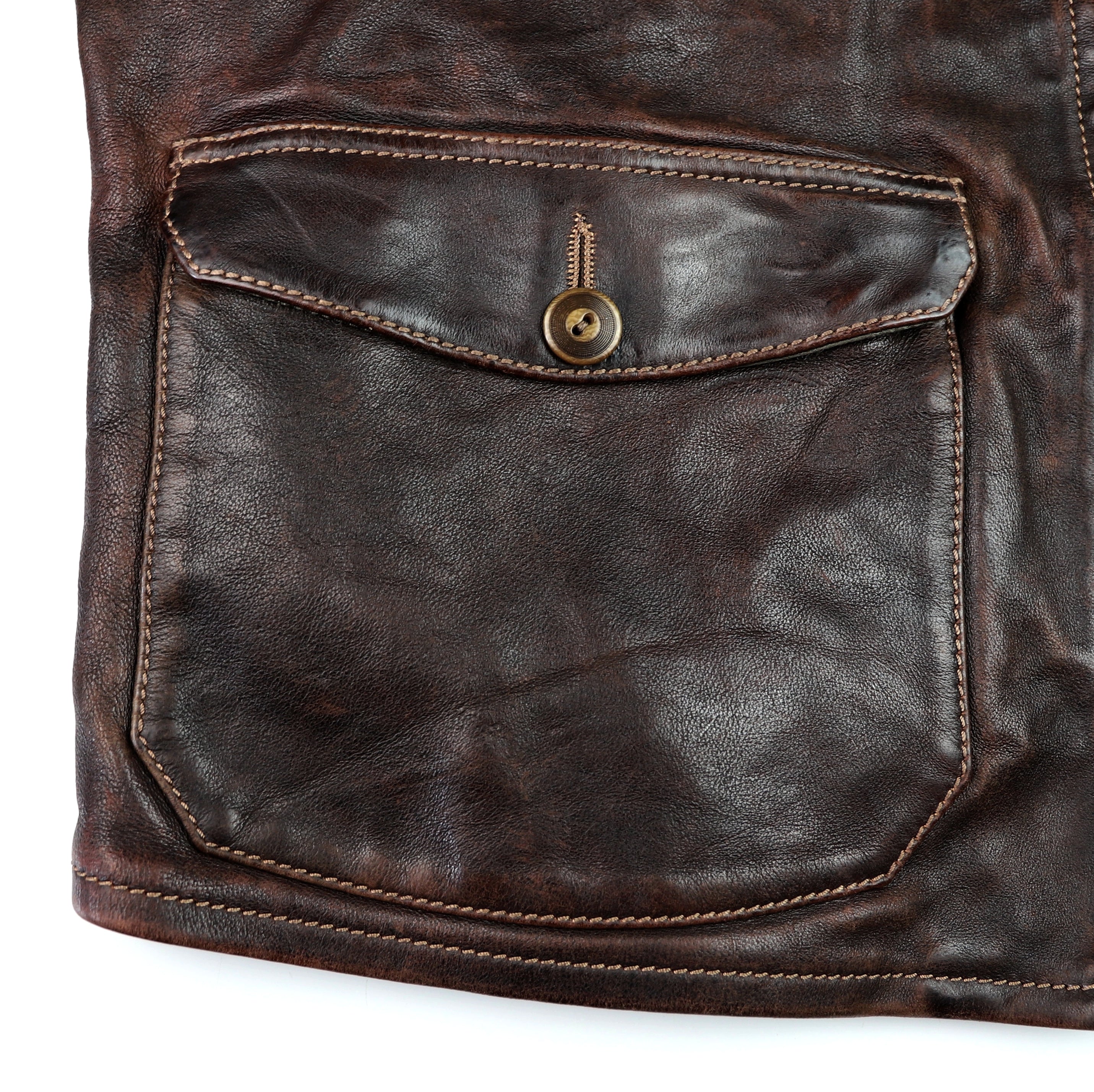 Thedi Atlas Deluxe Half Belt, size XL, Hand Dyed Cocoa Toscano