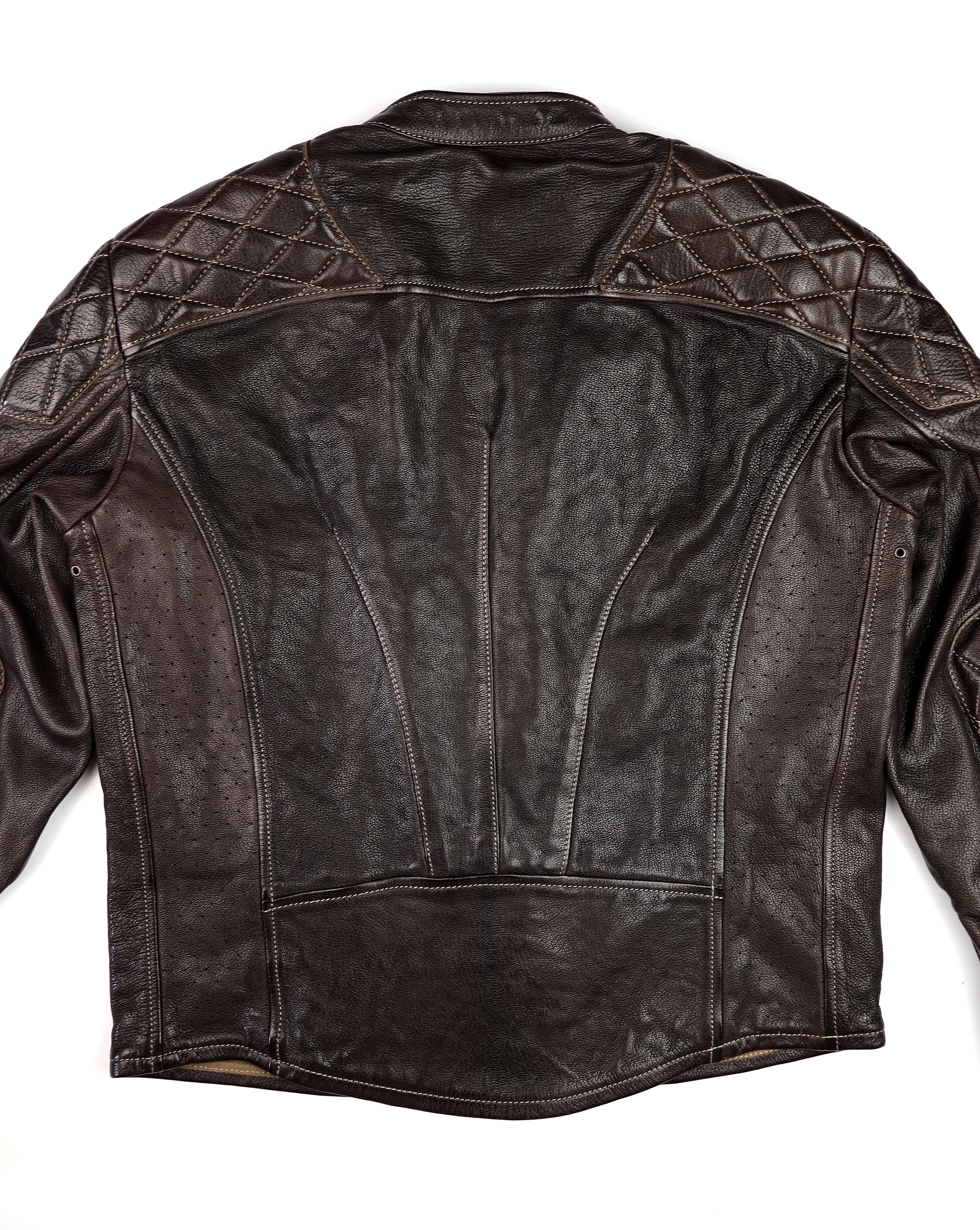 Thedi Maximos Cafe Racer, size Medium, Brown Calabria Goatskin