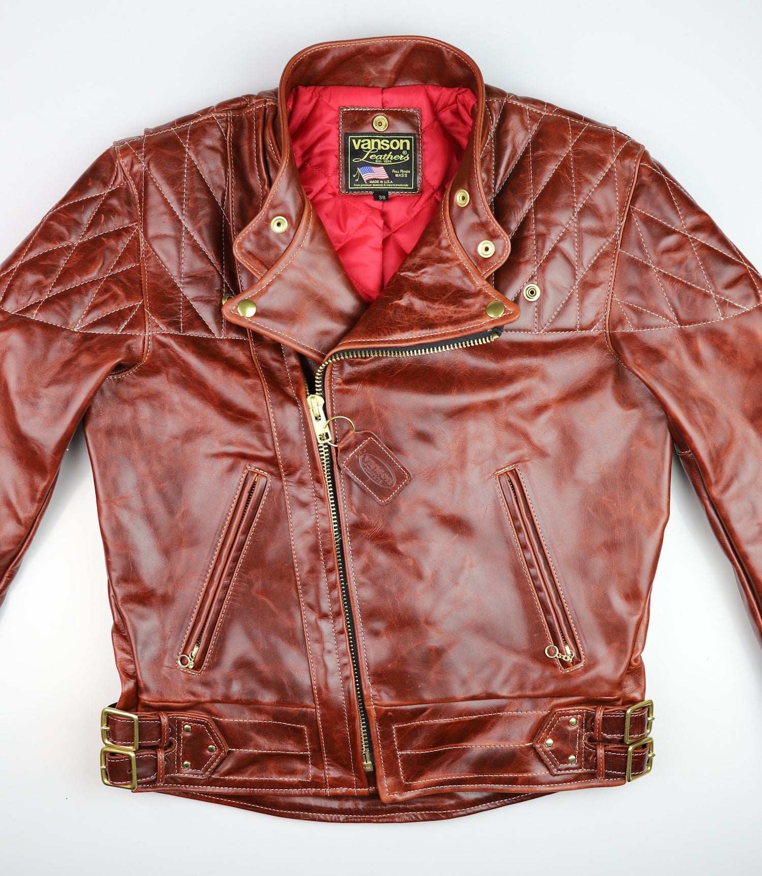 Vanson Chopper Jacket, size 38, Redwood Bainbridge