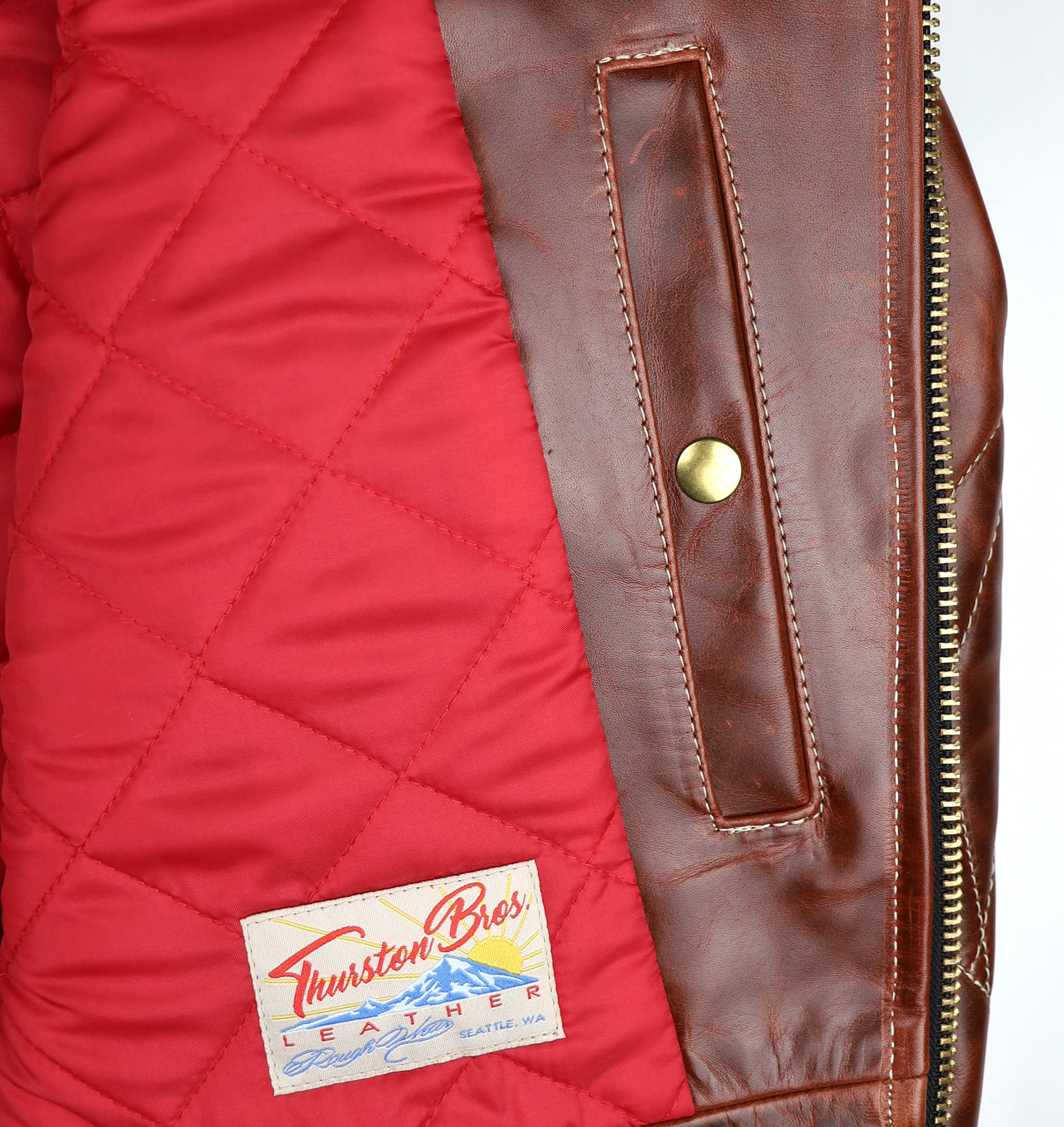 Vanson Chopper Jacket, size 38, Redwood Bainbridge