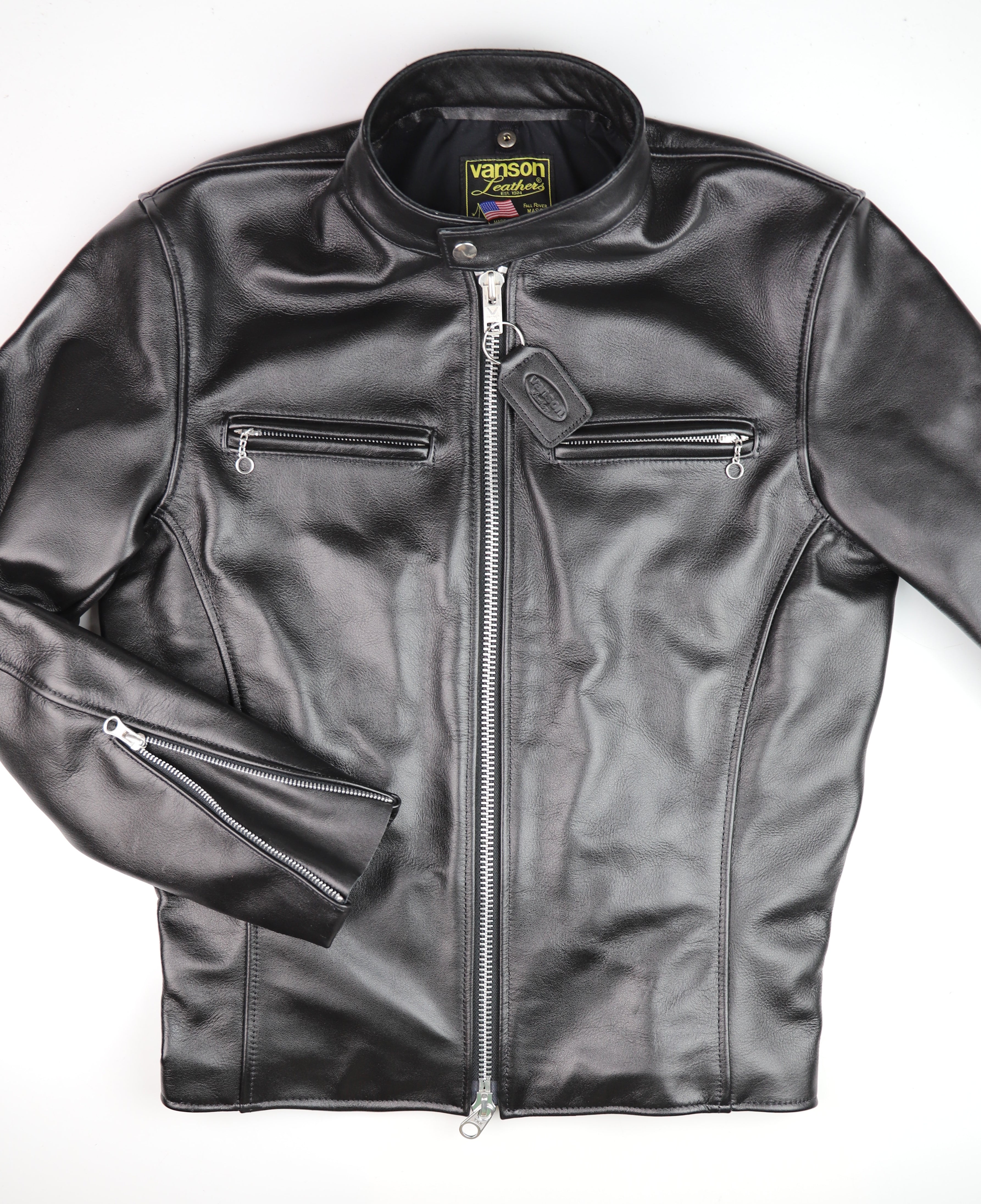 Vanson Comet PLU-3, Black Comp. Weight Cowhide, size 38