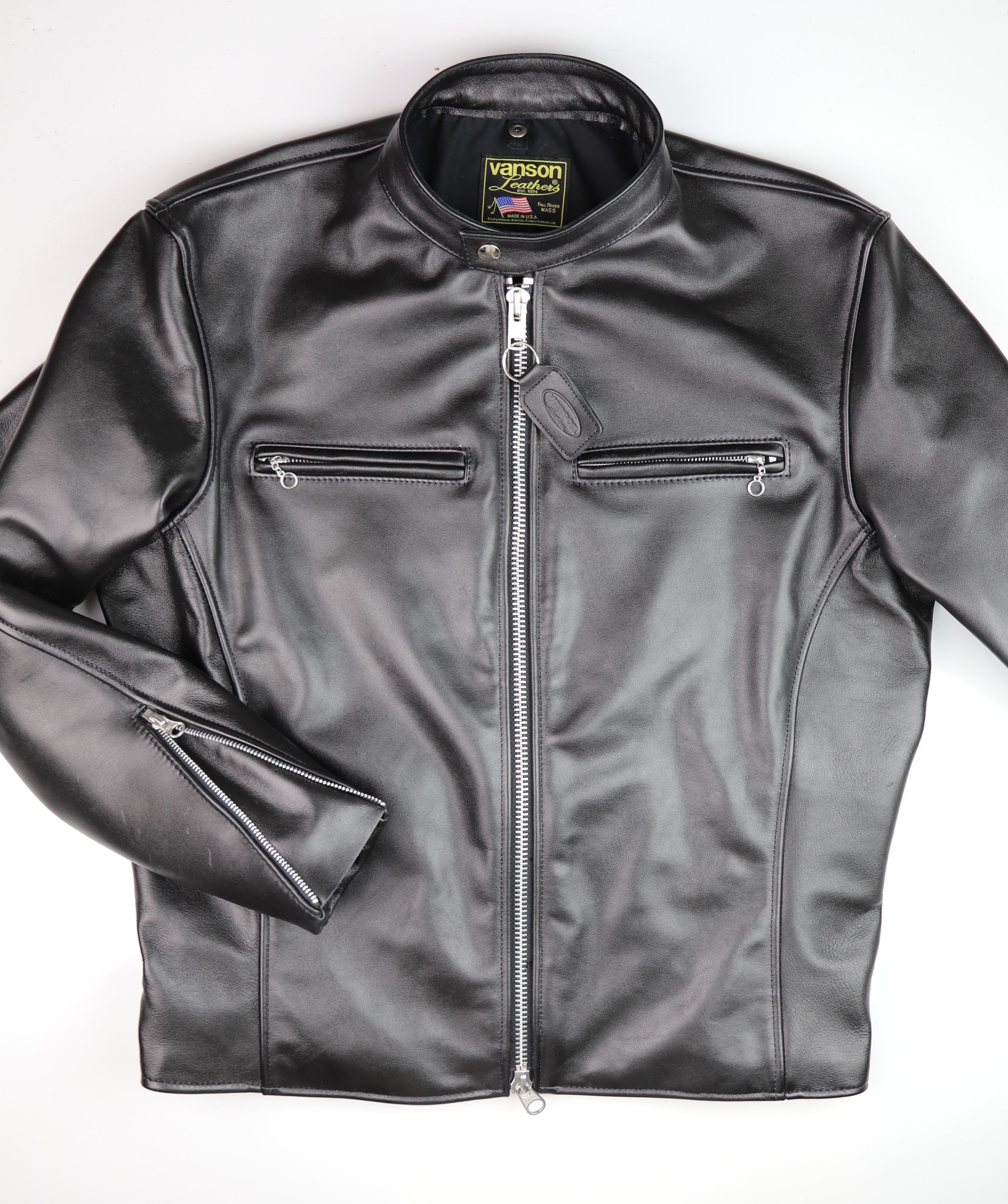 Vanson Comet PLU-3, Black Comp. Weight Cowhide, size 44