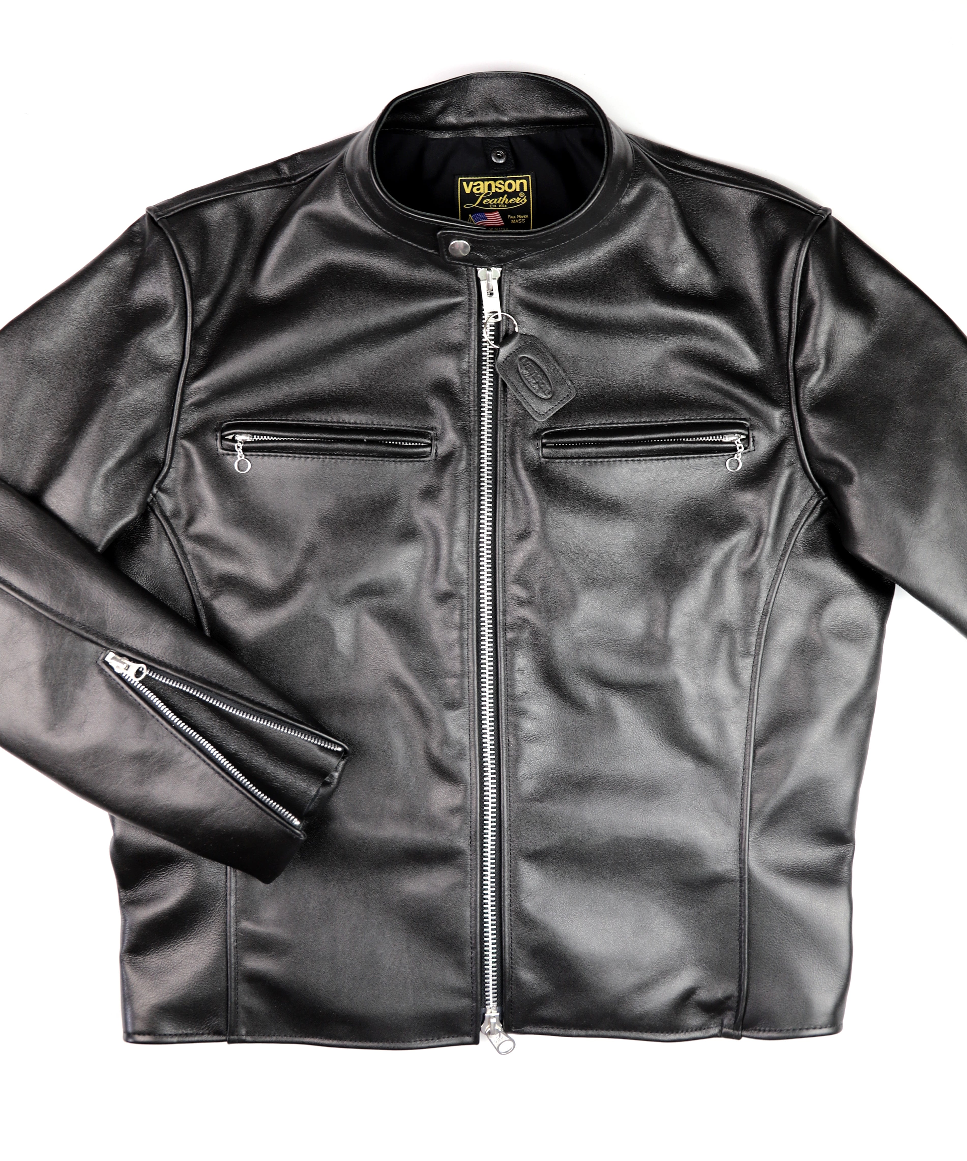 Vanson Comet PLU-3, Black Comp. Weight Cowhide, size 46