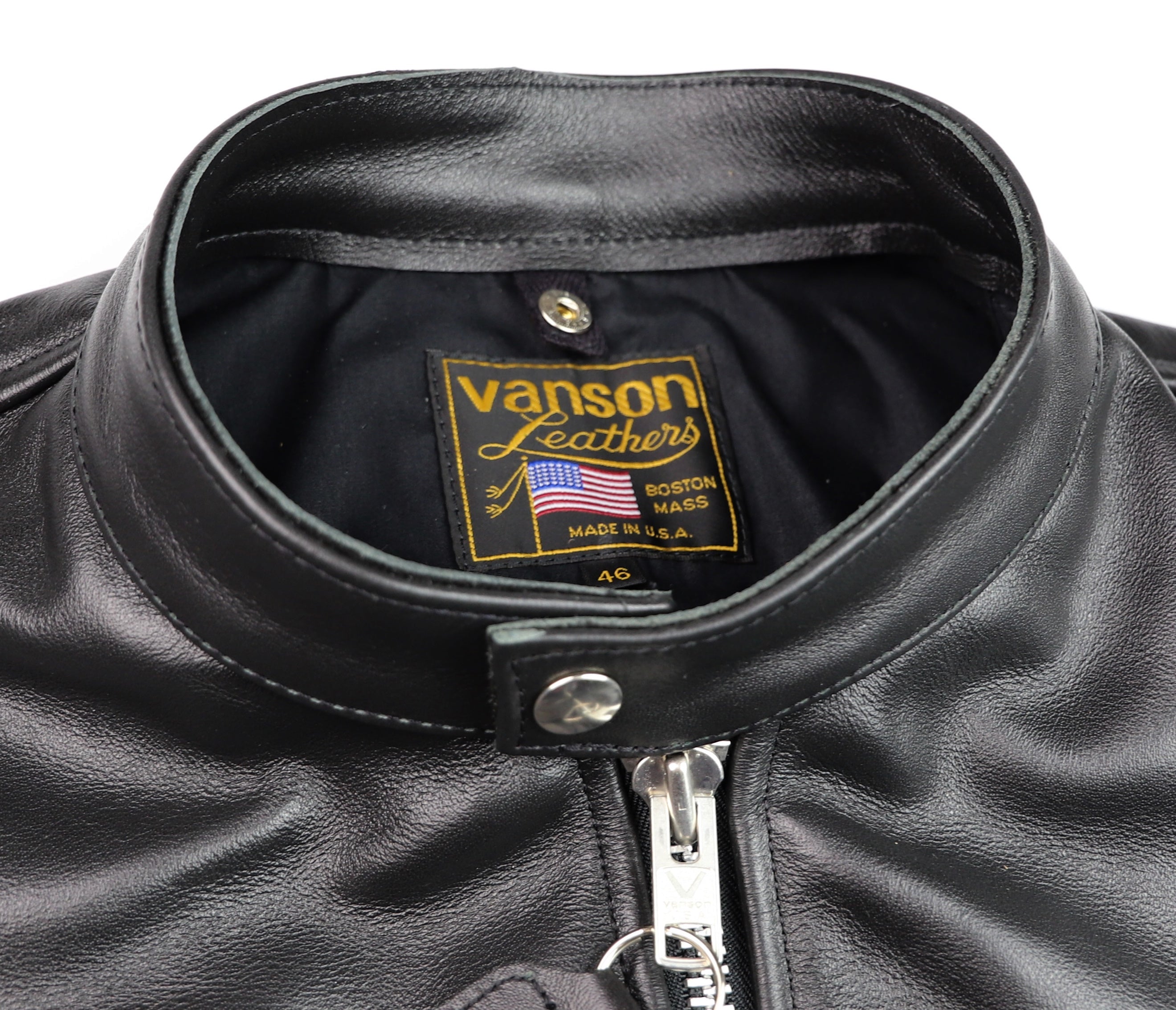 Vanson Comet PLU-3, Black Comp. Weight Cowhide, size 46