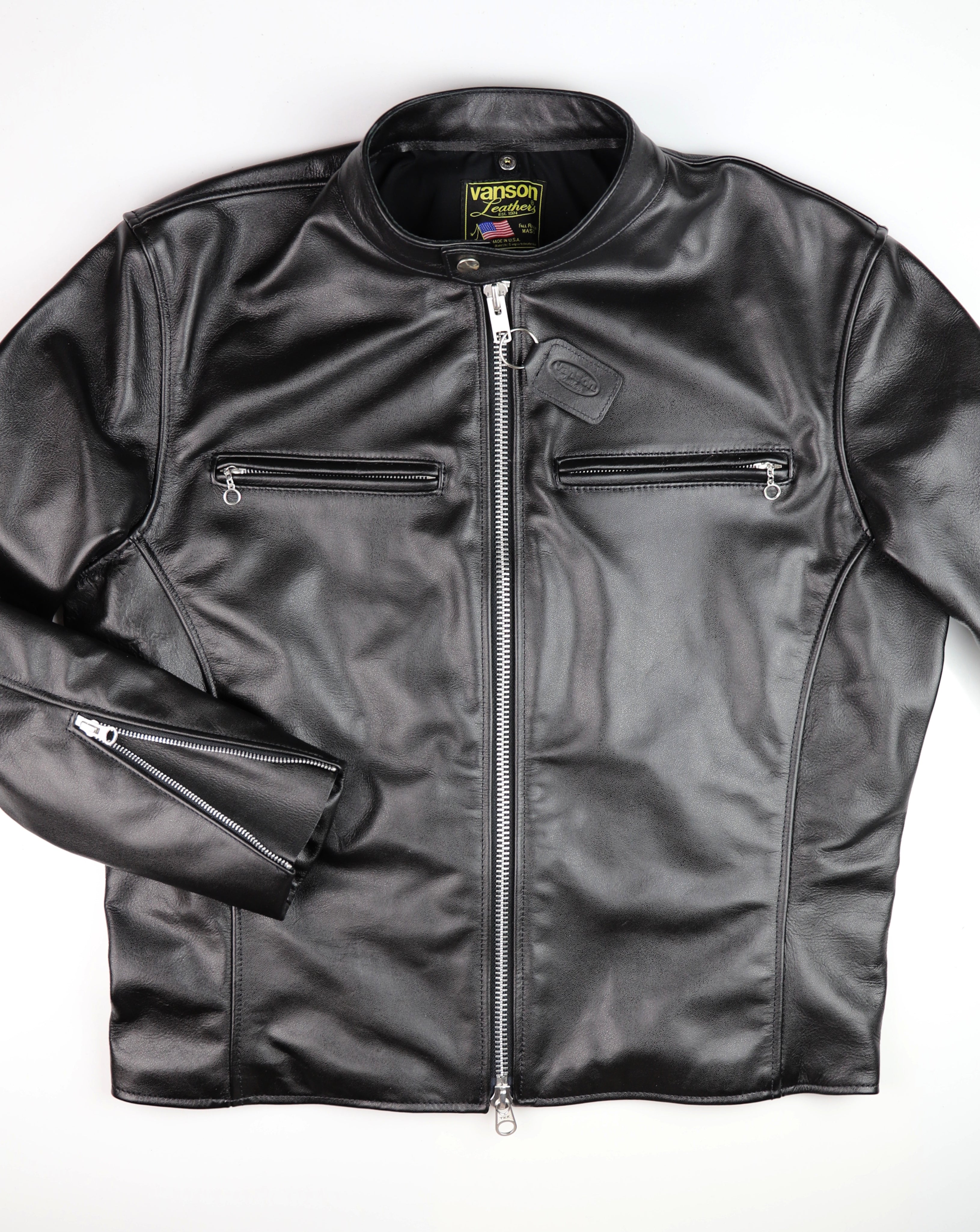Vanson Comet PLU-3, Black Comp. Weight Cowhide, size 46