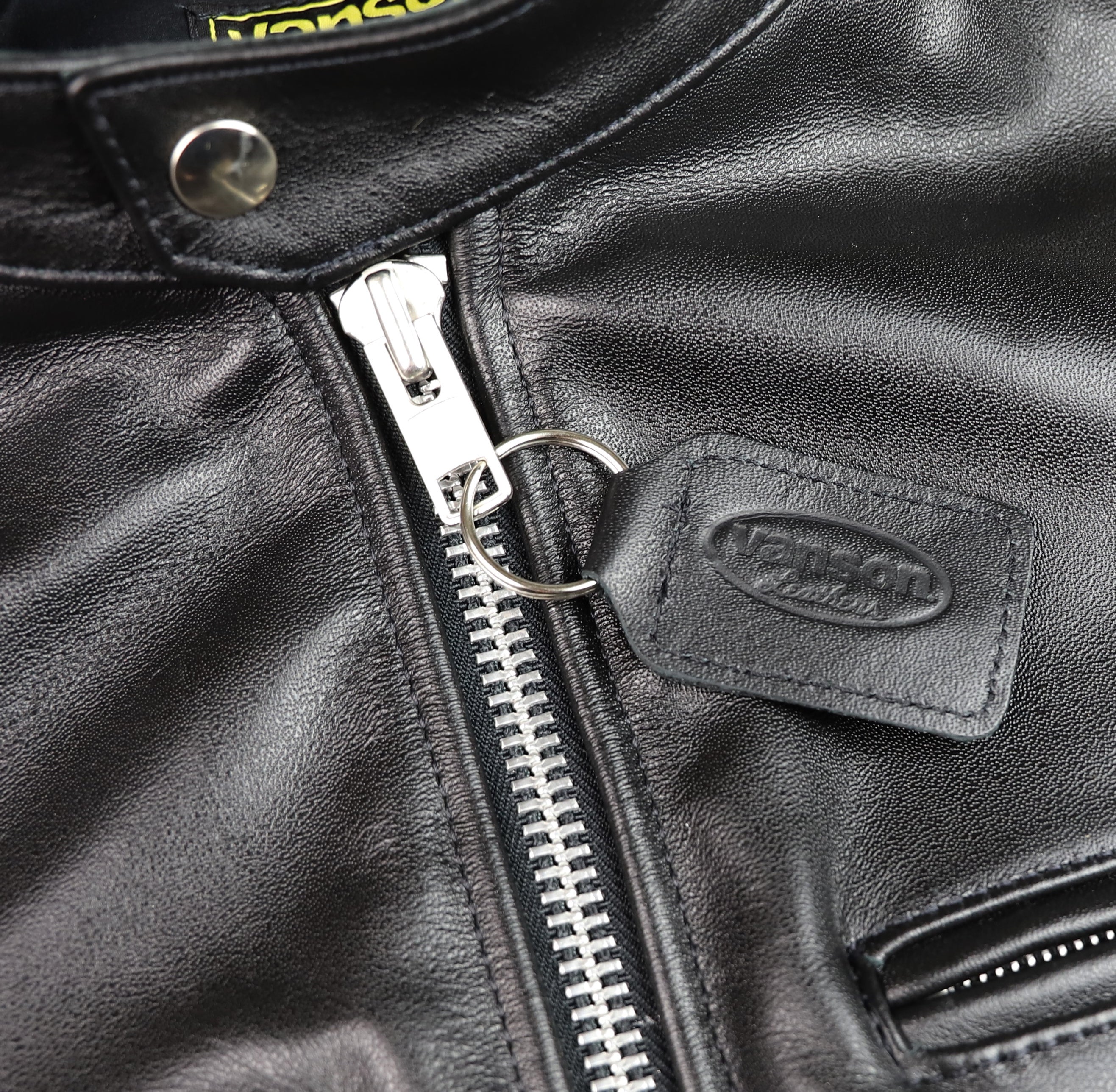 Vanson Comet PLU-3, Black Comp. Weight Cowhide, size 46