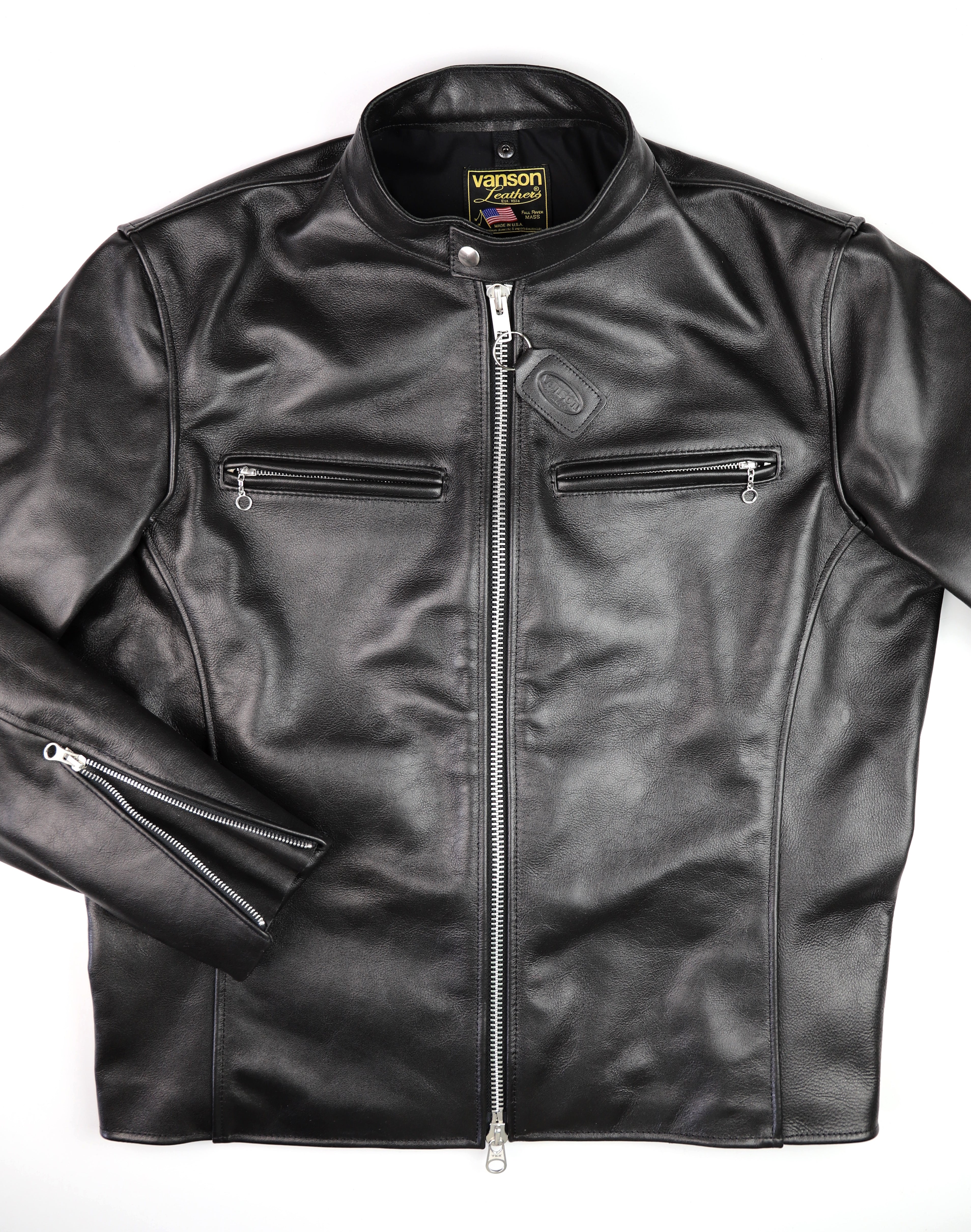 Vanson Comet PLU-3, Black Comp. Weight Cowhide, size 48