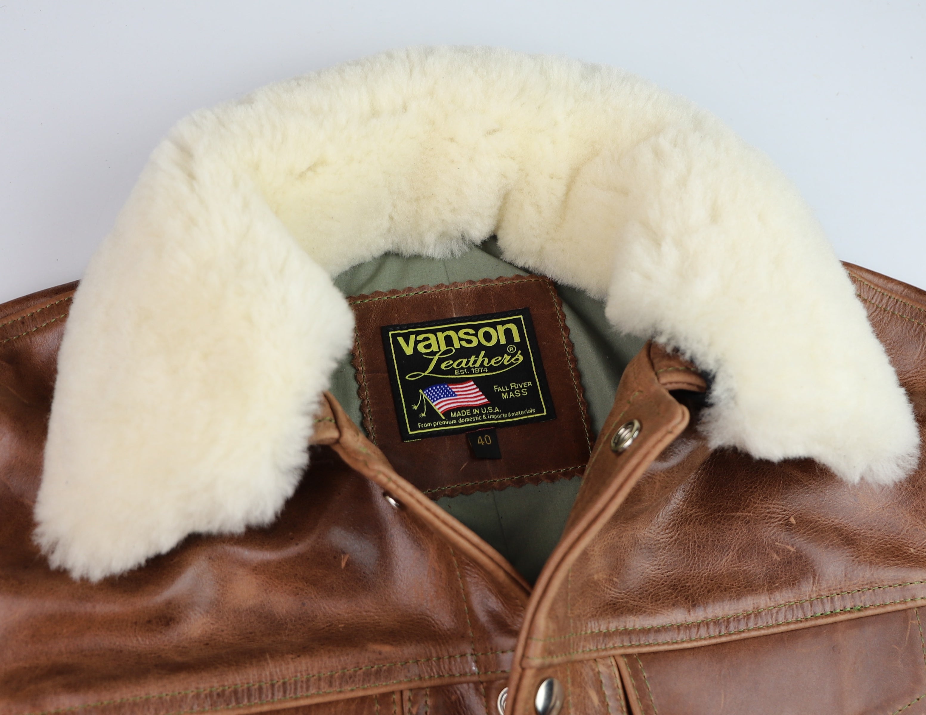 Vanson Maverick II, Whiskey Roma Cowhide, size 40