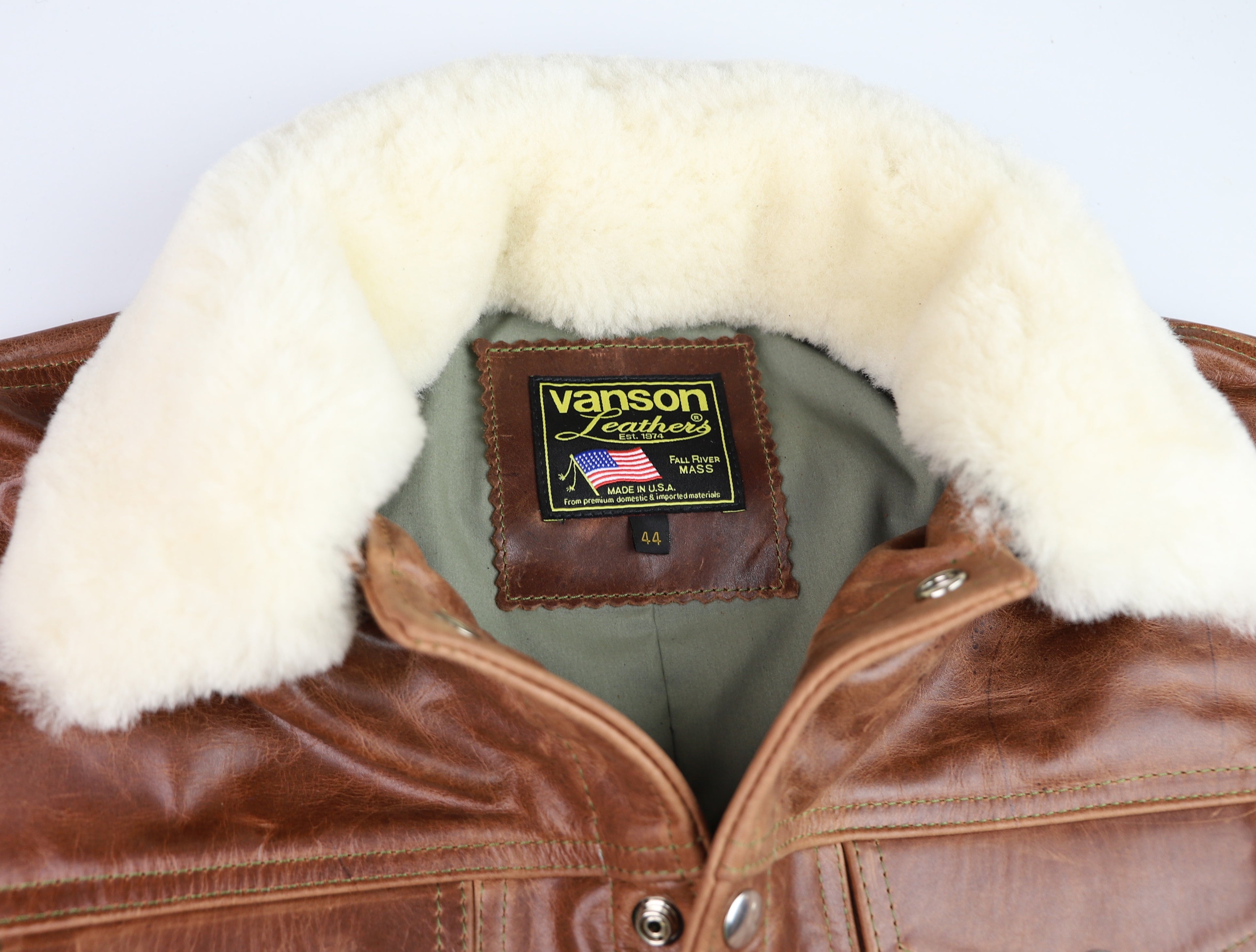 Vanson Maverick II, Whiskey Roma Cowhide, size 44