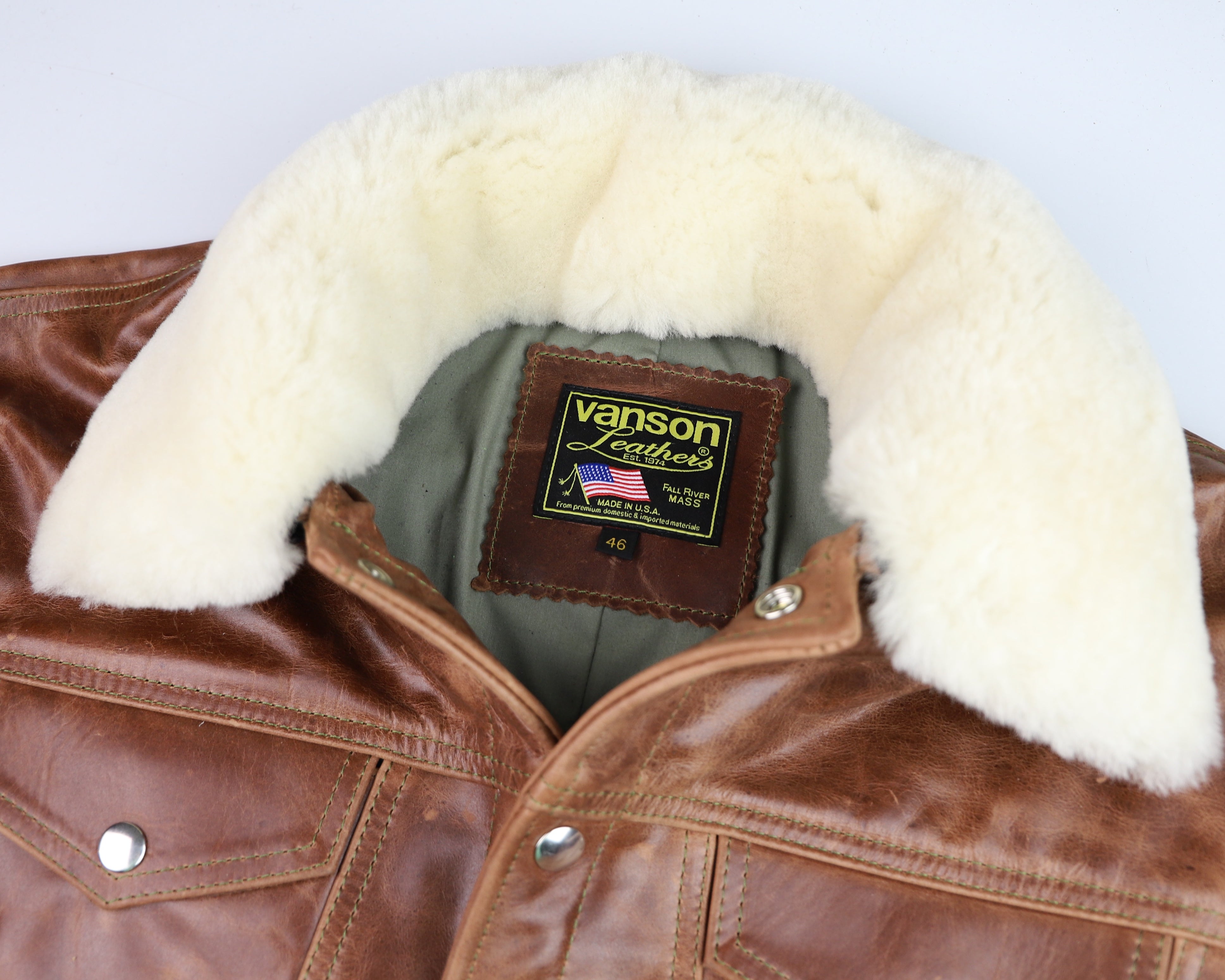 Vanson Maverick II, Whiskey Roma Cowhide, size 46