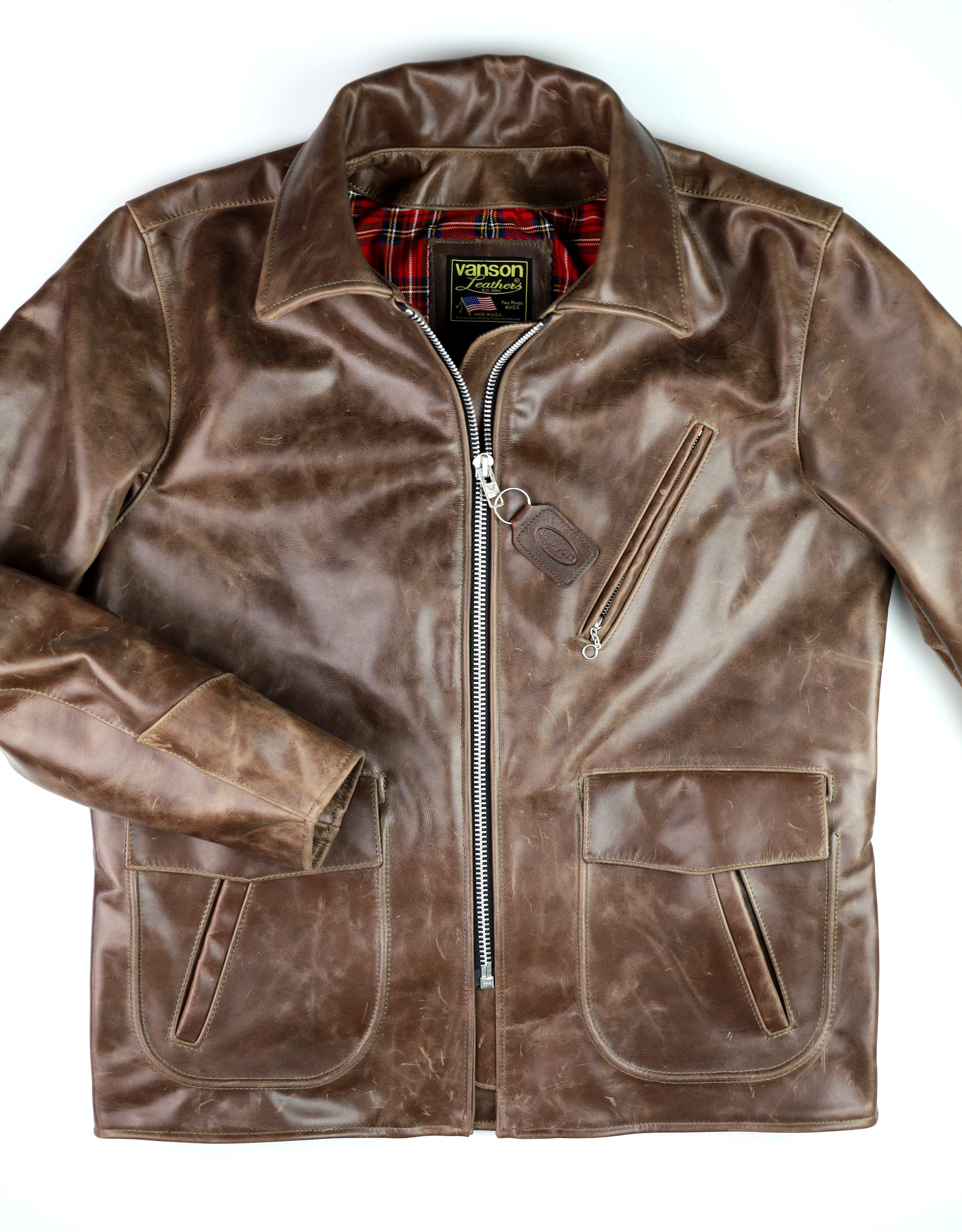 Vanson Woodway, Brandy Roma Cowhide, size 46