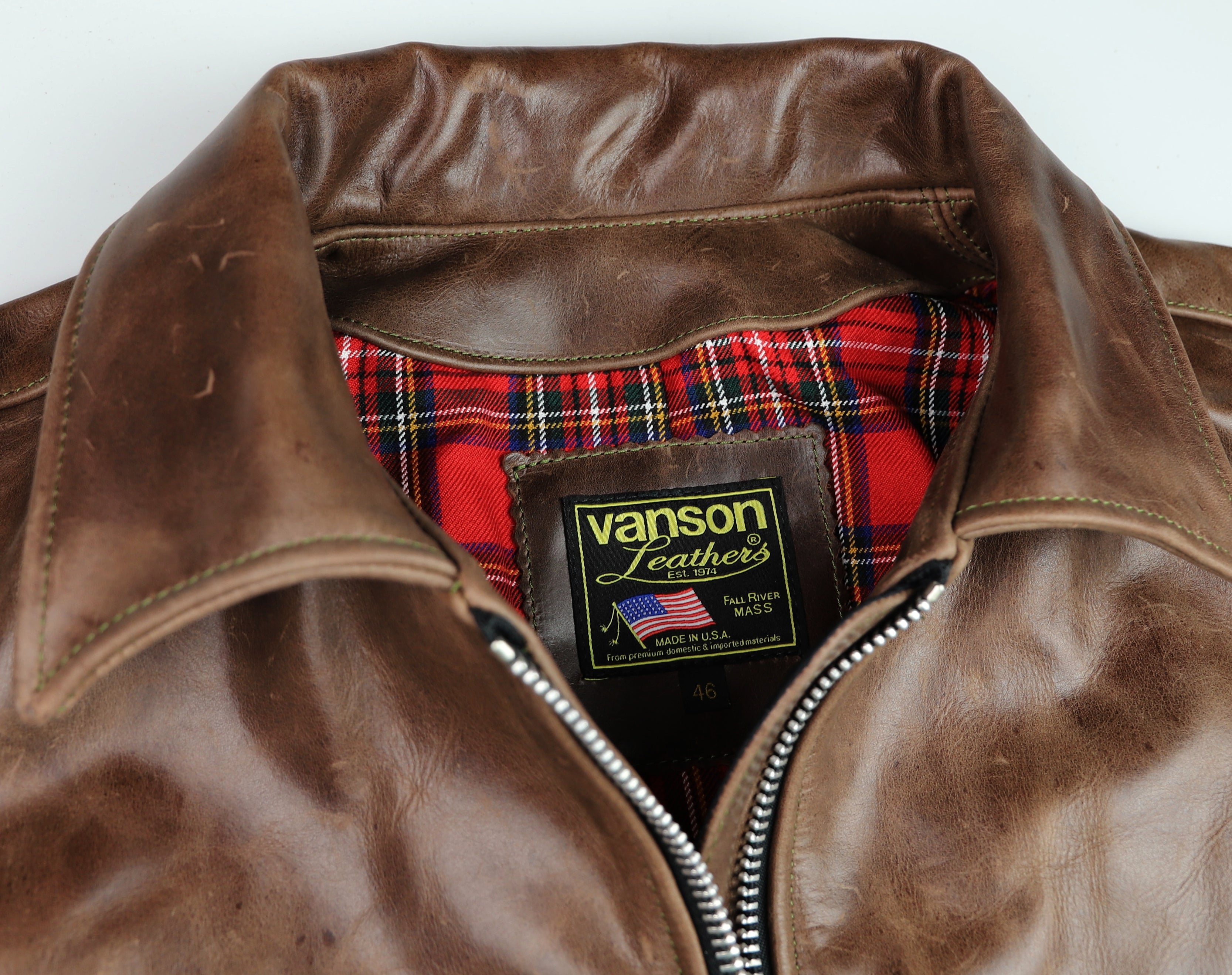 Vanson Woodway, Brandy Roma Cowhide, size 46