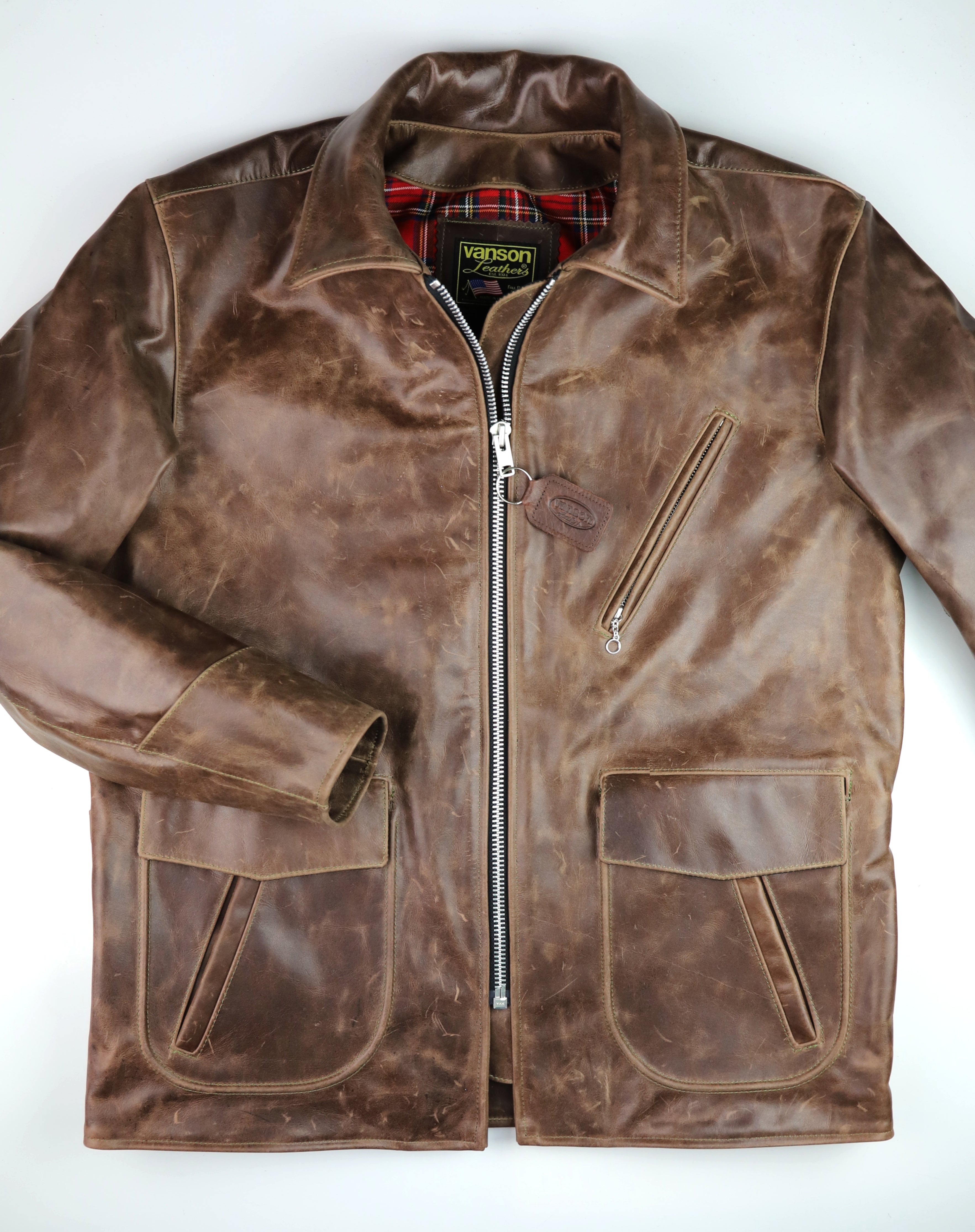 Vanson Woodway, Brandy Roma Cowhide, size 48
