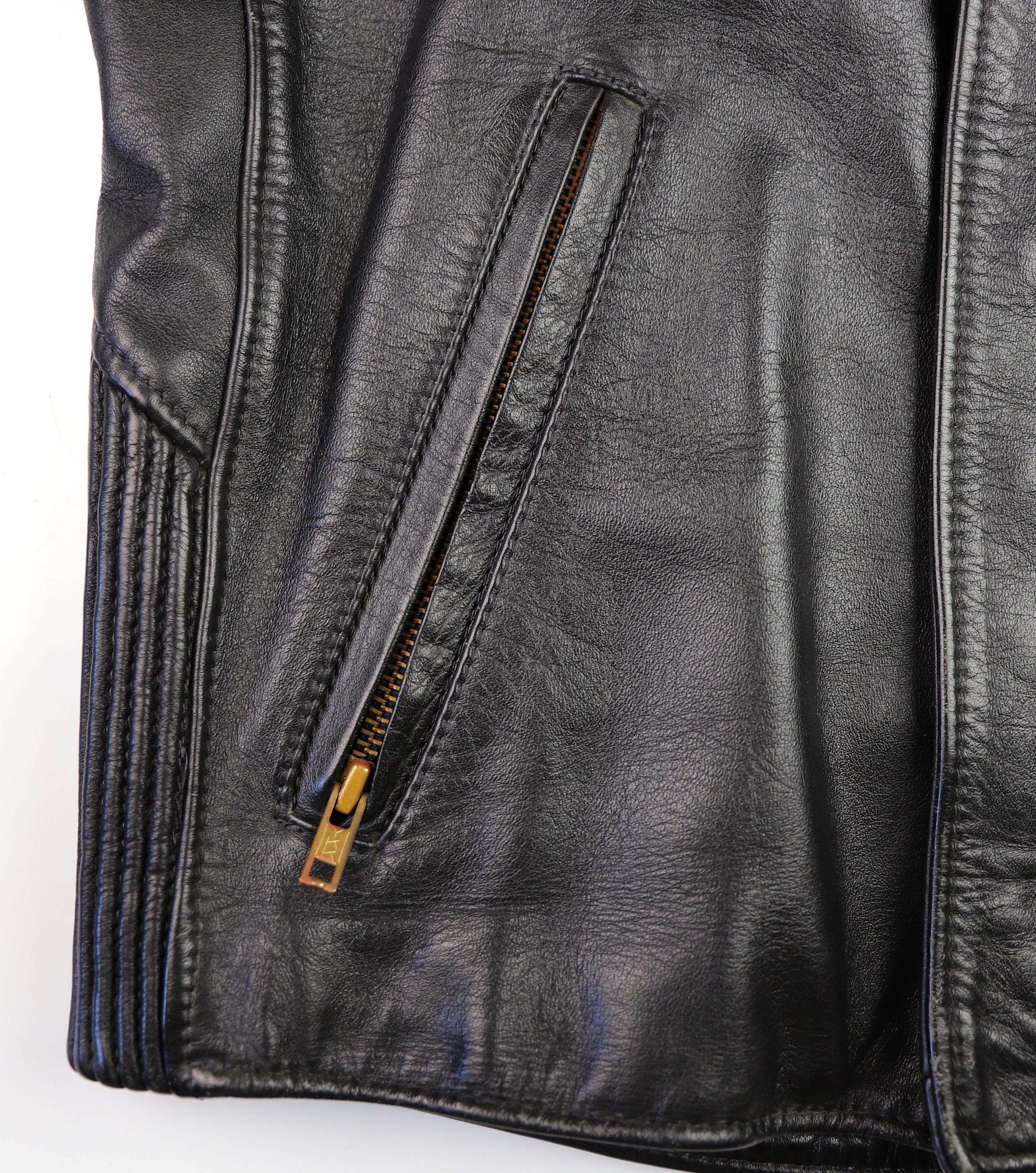 Vintage Cafe Racer Jacket, Black, size Medium