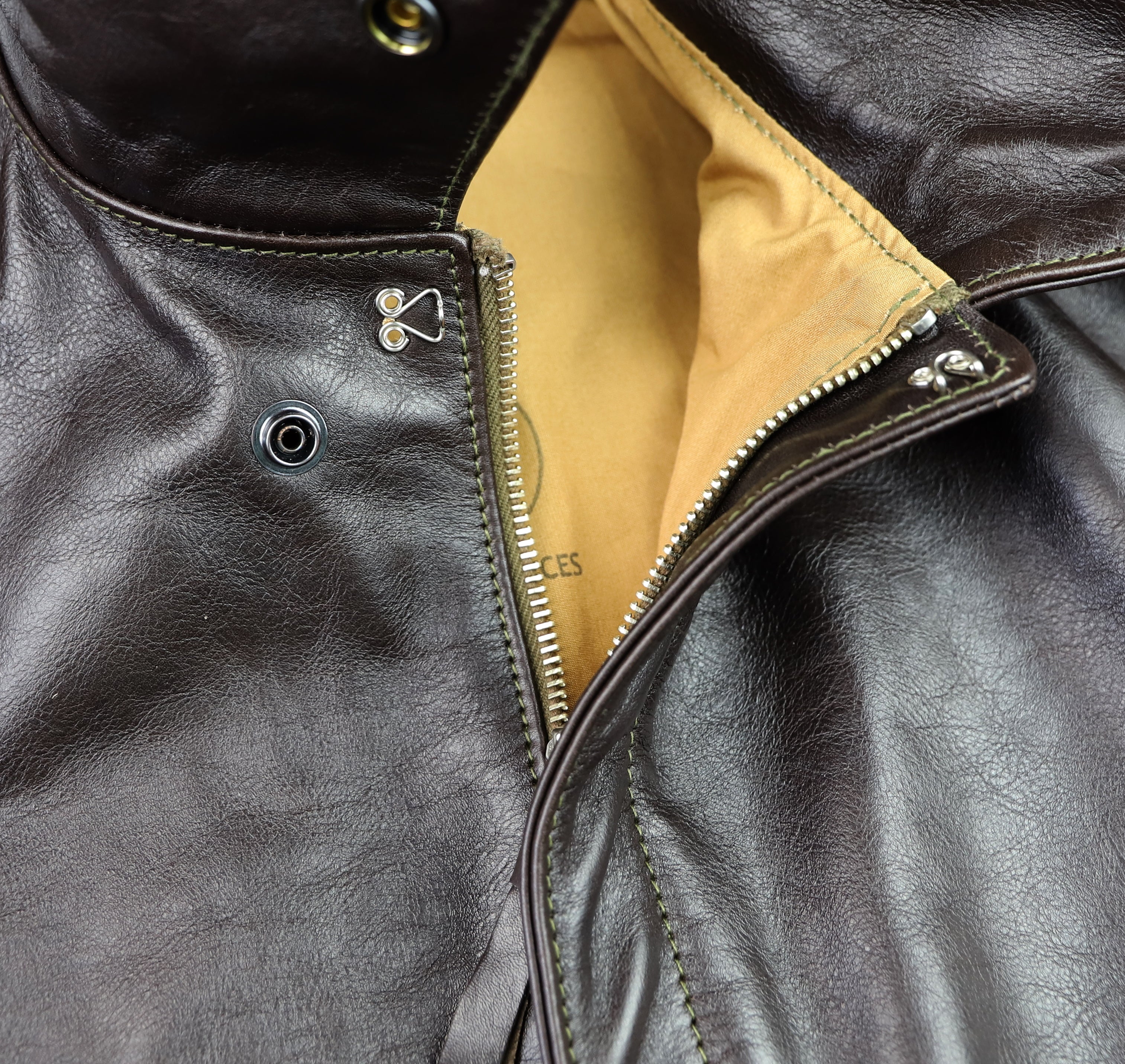 Aero A-2 Military Flight Jacket, size 48, Dark Seal Vicenza Horsehide