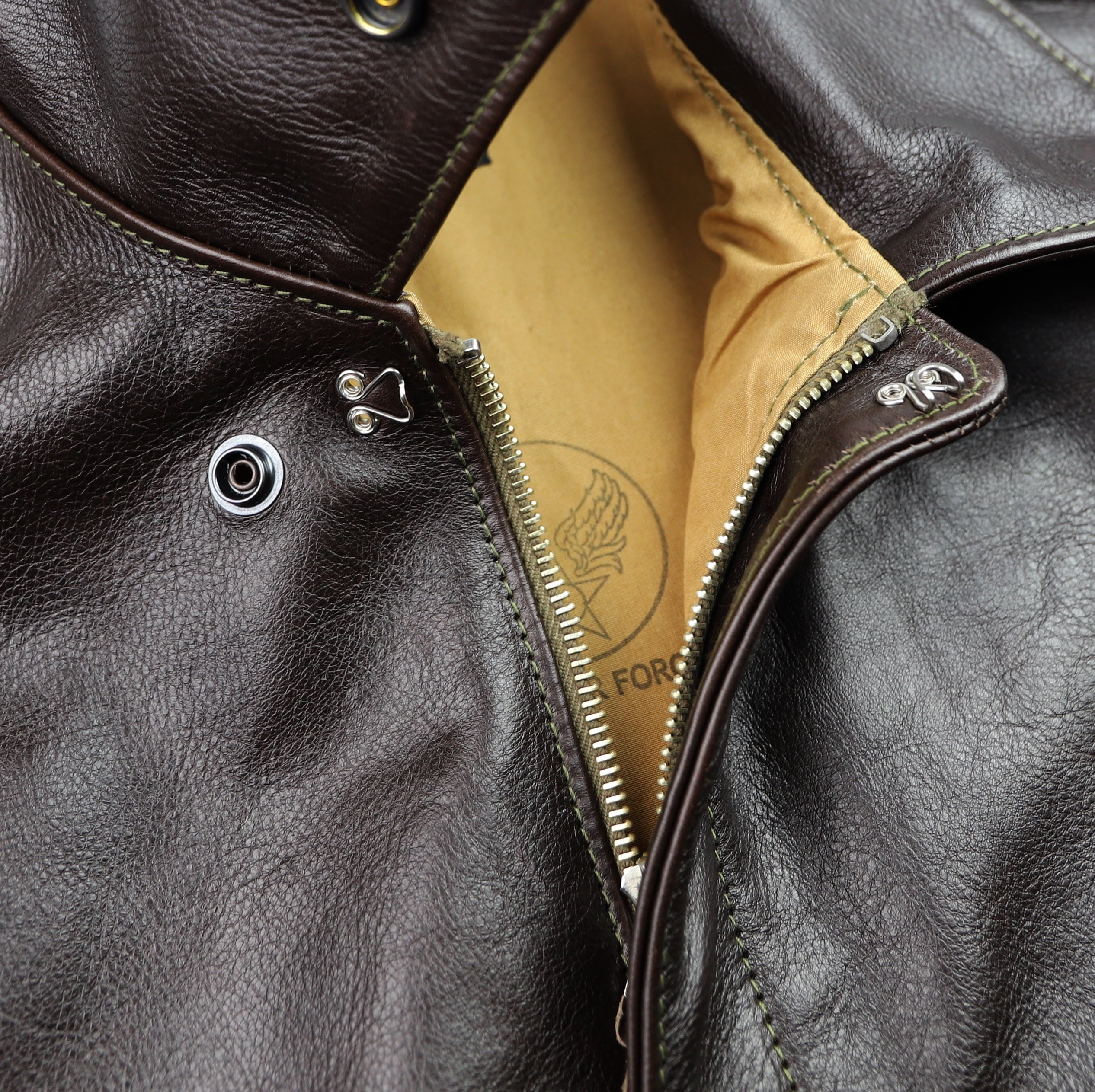 Aero A-2 Military Flight Jacket, size 44, Dark Seal Vicenza Horsehide