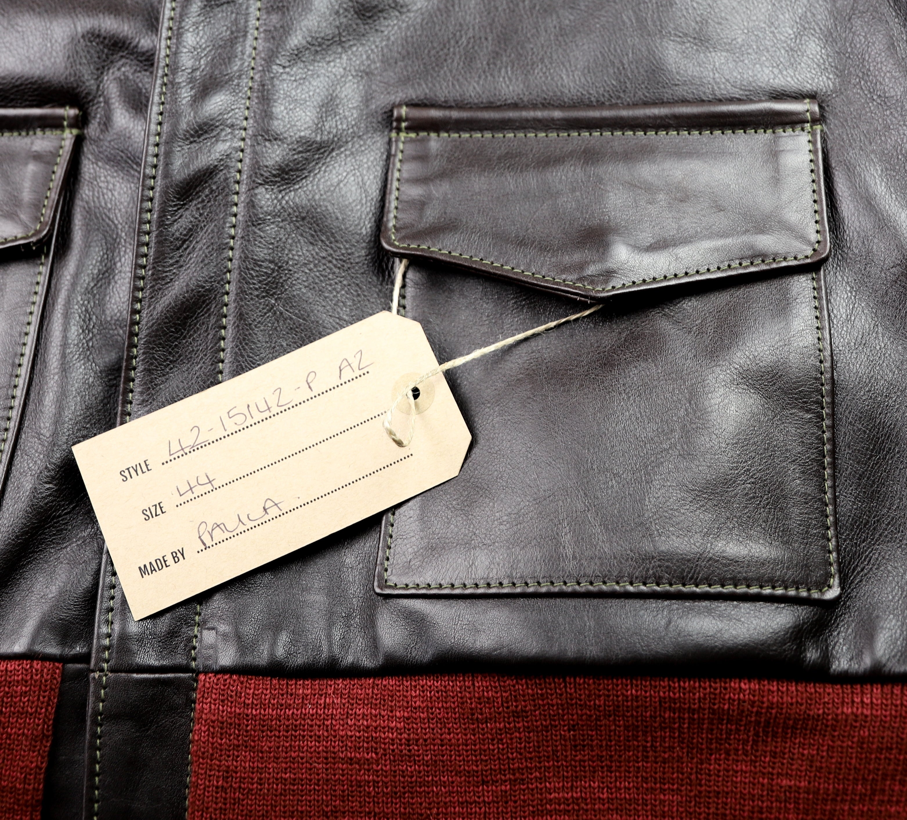 Aero A-2 Military Flight Jacket, size 44, Dark Seal Vicenza Horsehide