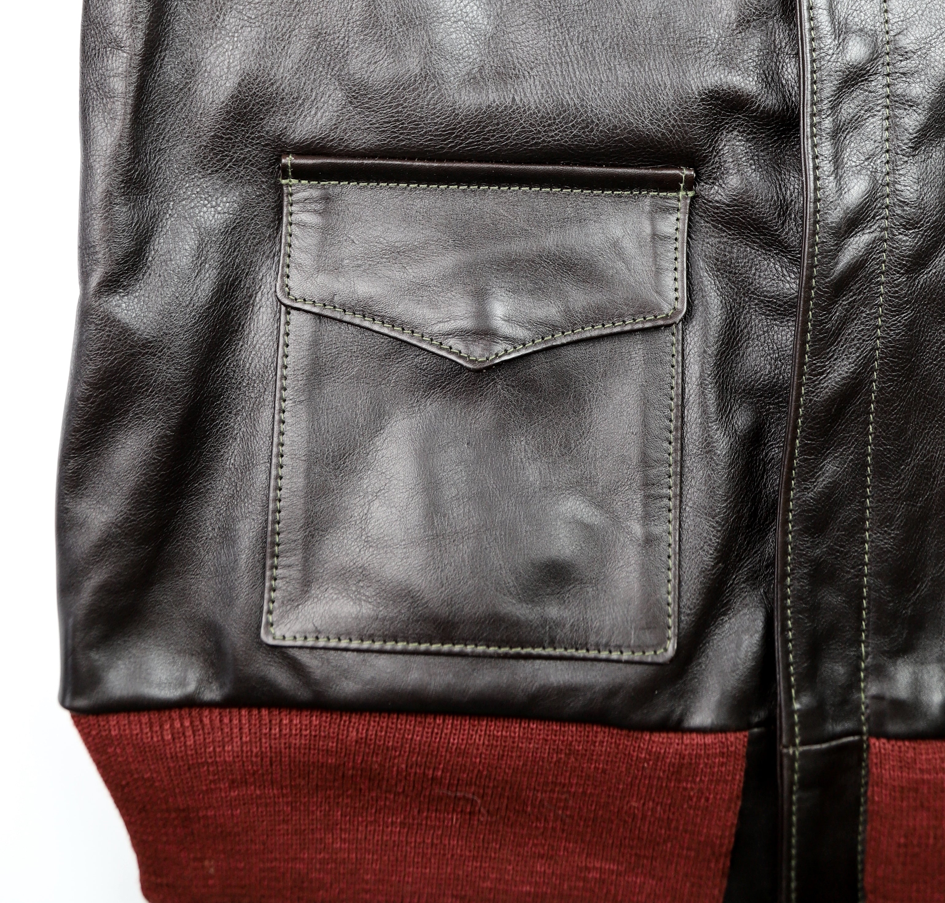 Aero A-2 Military Flight Jacket, size 44, Dark Seal Vicenza Horsehide