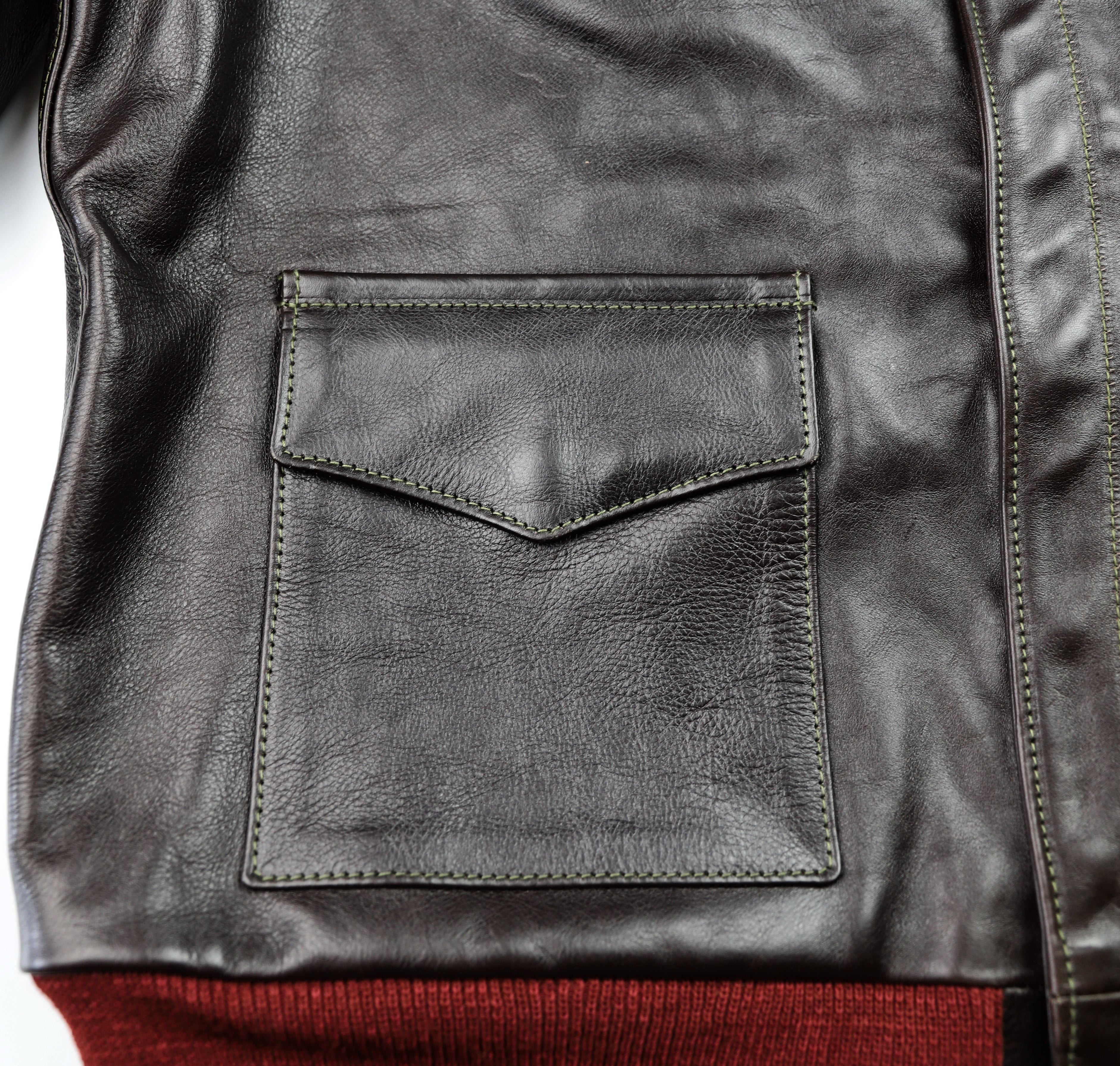 Aero A-2 Military Flight Jacket, size 46, Dark Seal Vicenza Horsehide