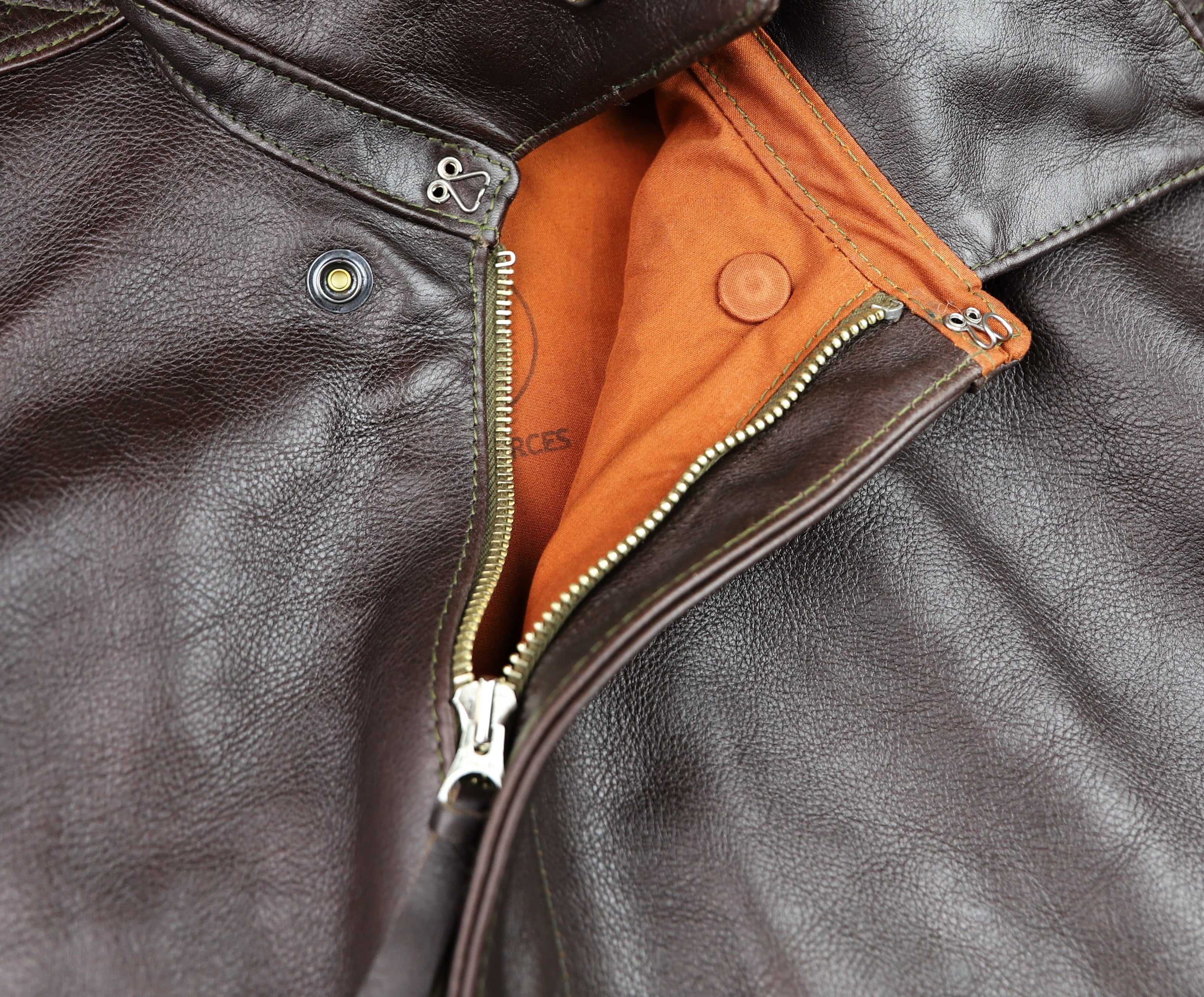 Aero A-2 Military Flight Jacket, size 44, Dark Seal Vicenza Horsehide